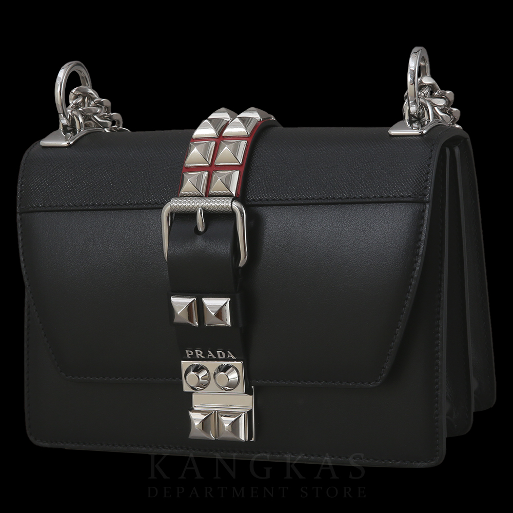 PRADA(USED)프라다 1BD171 시티 사피아노 스터드 체인 크로스백