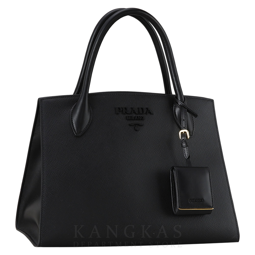 PRADA(USED)프라다 1BA155 사피아노 모노크롬 토트백