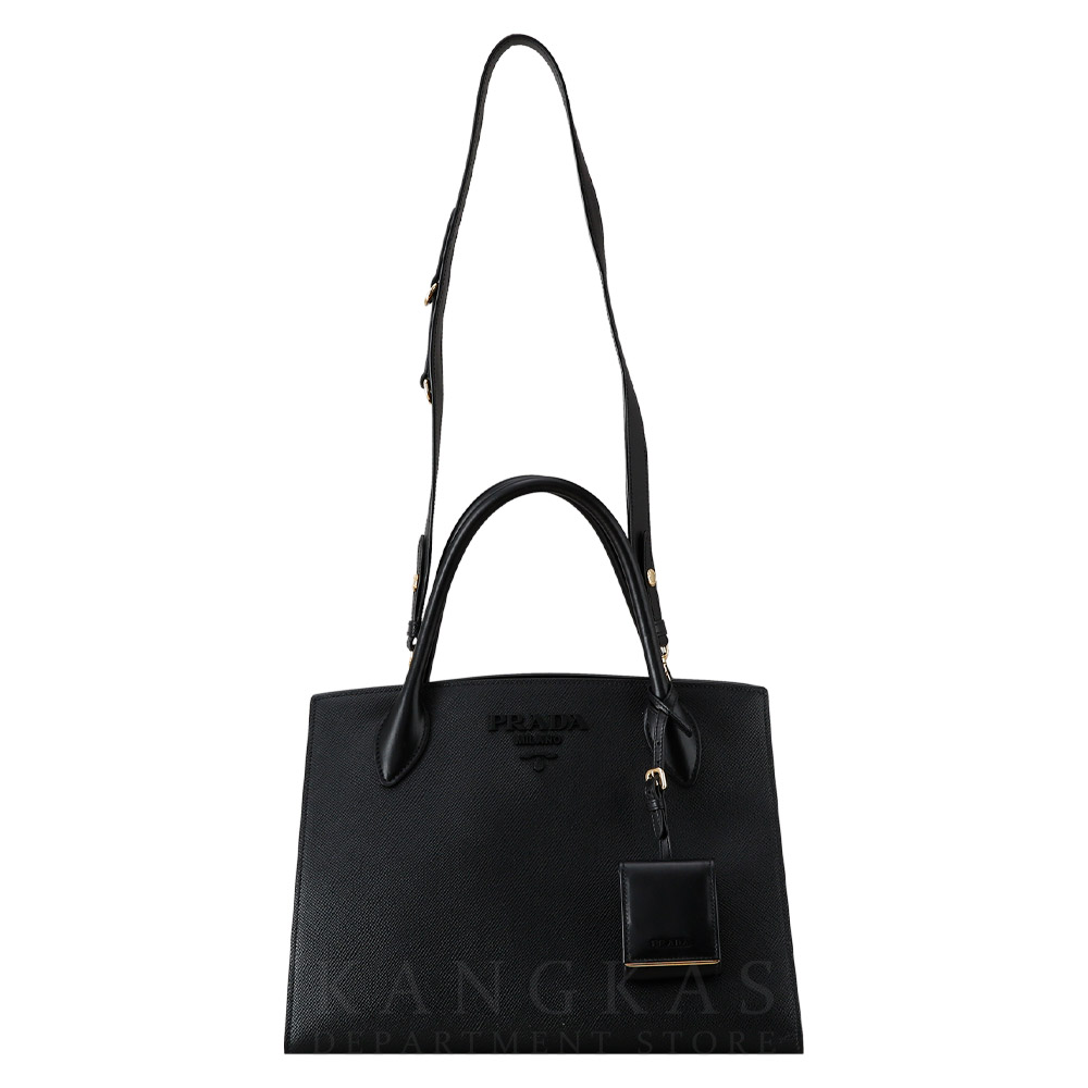 PRADA(USED)프라다 1BA155 사피아노 모노크롬 토트백