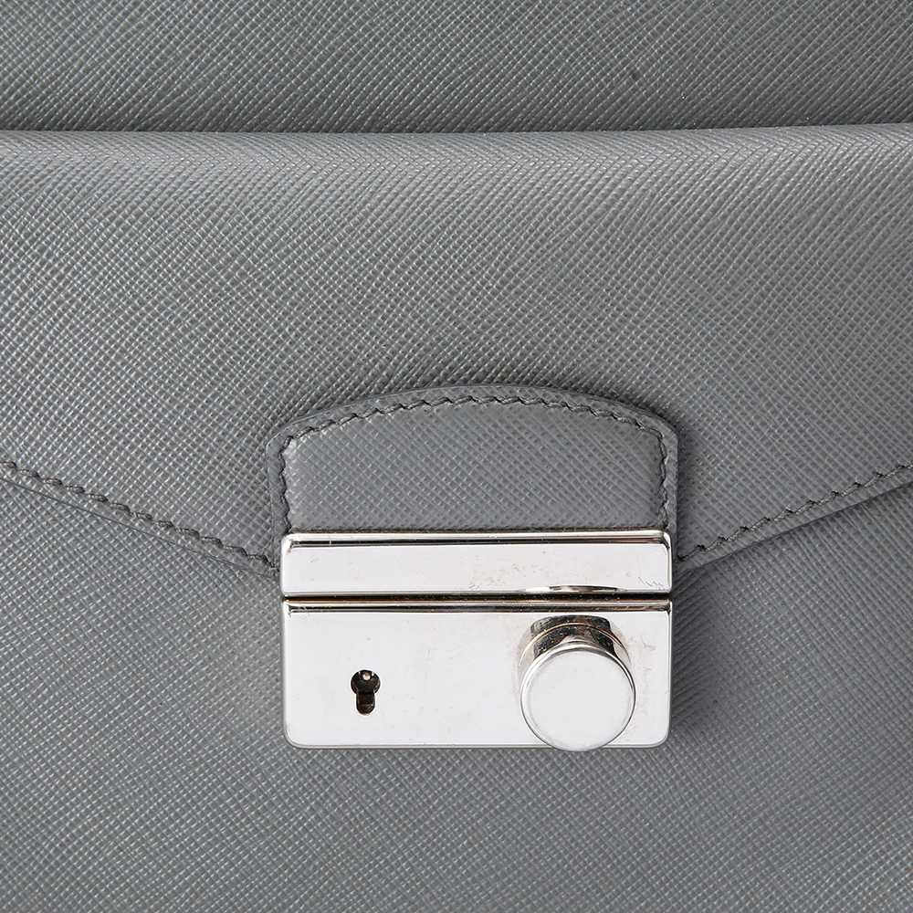 PRADA(USED)프라다 BN2674 사피아노 럭스 락 포켓 토트백