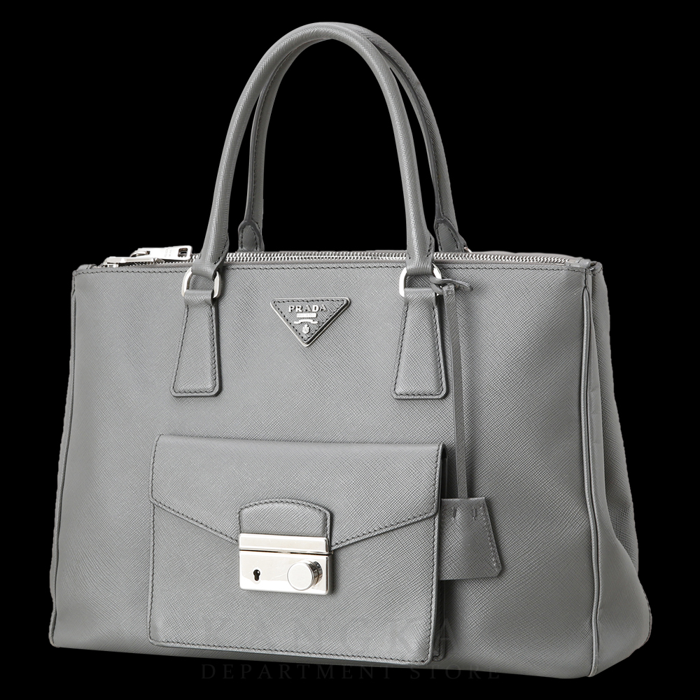 PRADA(USED)프라다 BN2674 사피아노 럭스 락 포켓 토트백