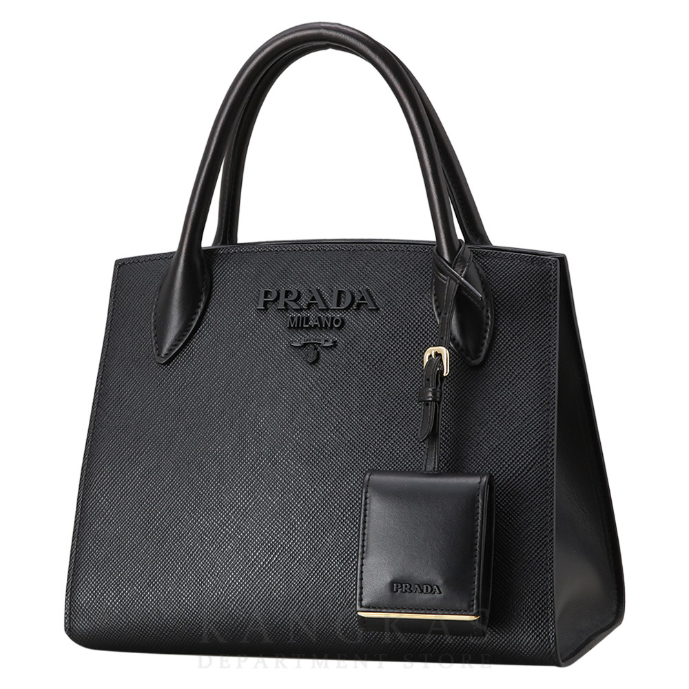 PRADA(USED)프라다 1BA156 모노크롬 사피아노 토트백
