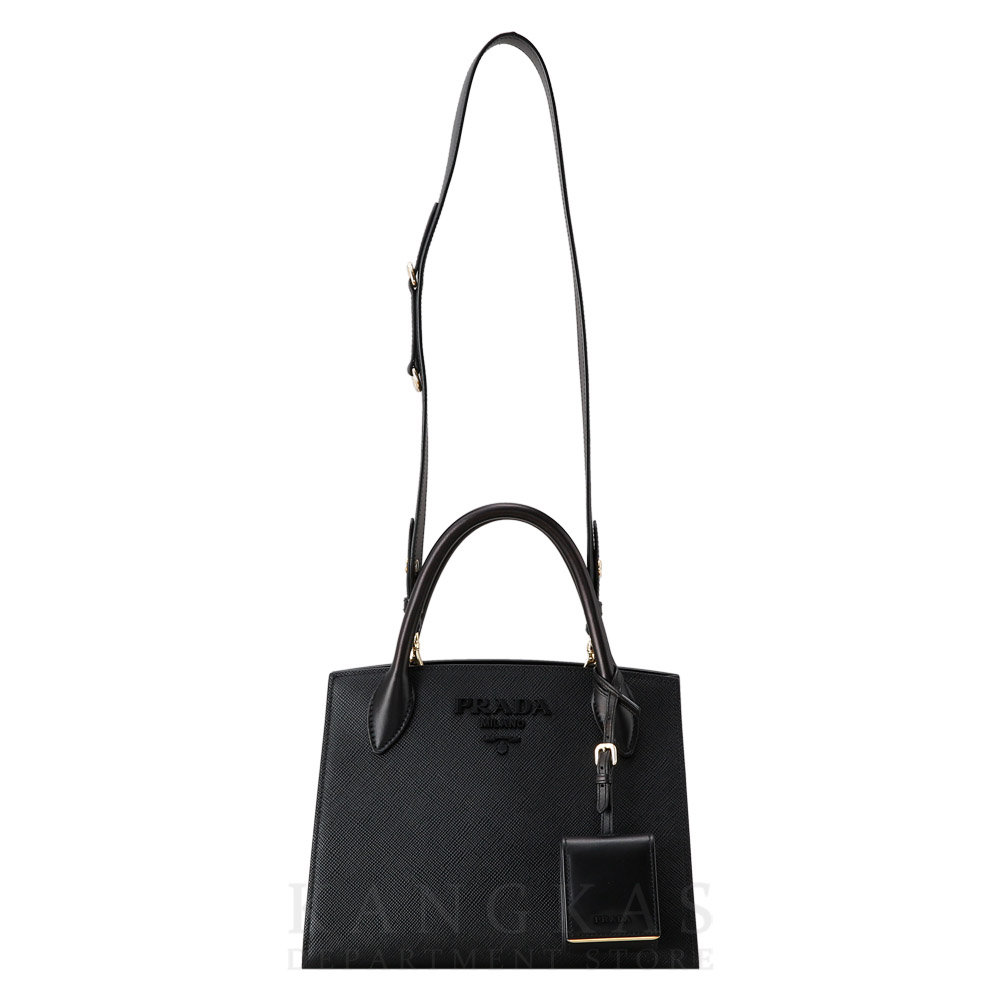 PRADA(USED)프라다 1BA156 모노크롬 사피아노 토트백