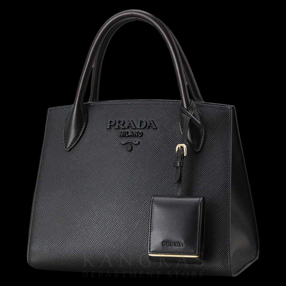 PRADA(USED)프라다 1BA156 모노크롬 사피아노 토트백