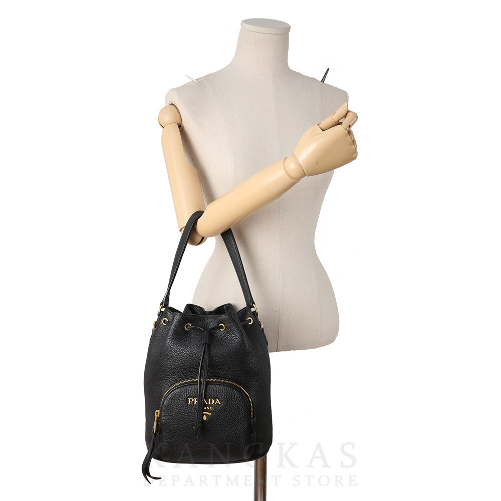 PRADA(USED)프라다 1BE030 비텔로 다이노 버킷백