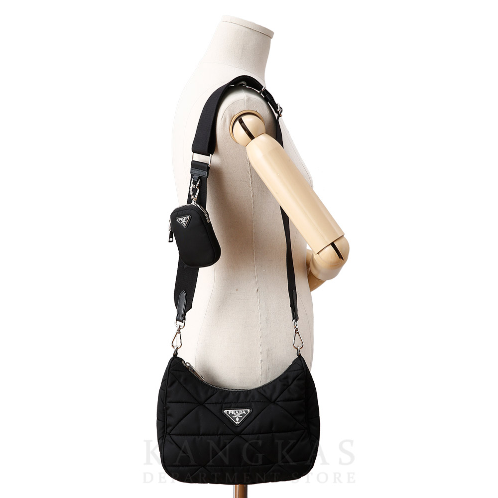 PRADA(USED)프라다 1BC151 리나일론 패딩 호보 백