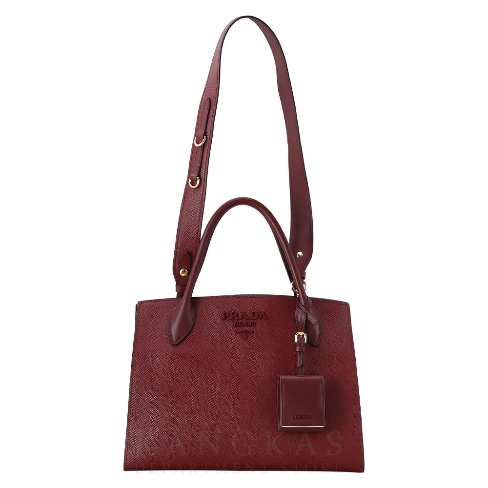 PRADA(USED)프라다 1BA155 사피아노 모노크롬 토트백