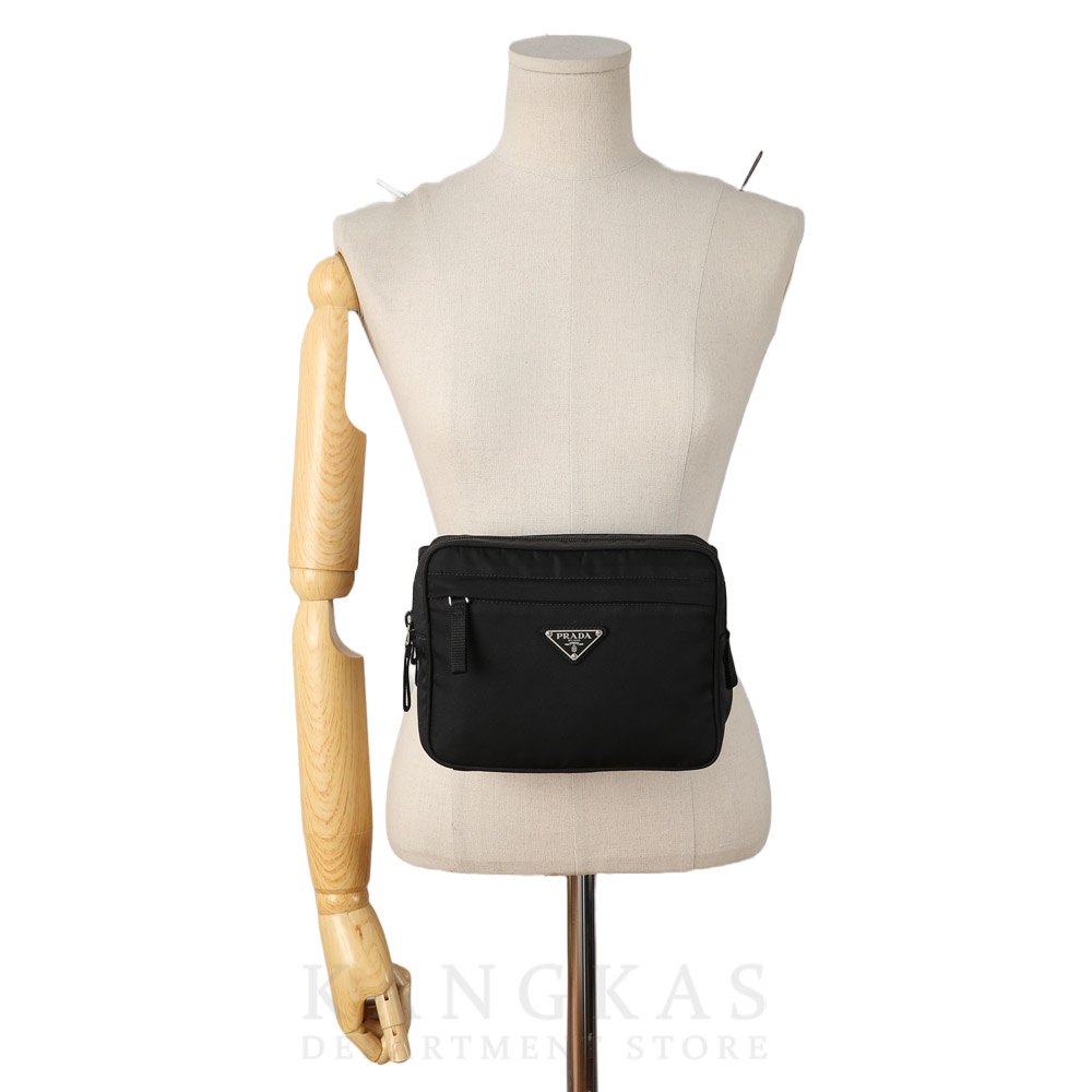 PRADA(USED)프라다 2VL001 테수토 힙색 블랙