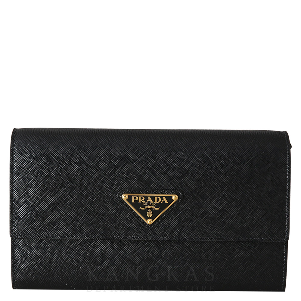 PRADA(USED)프라다 1MA022 사피아노 레더 WOC 블랙