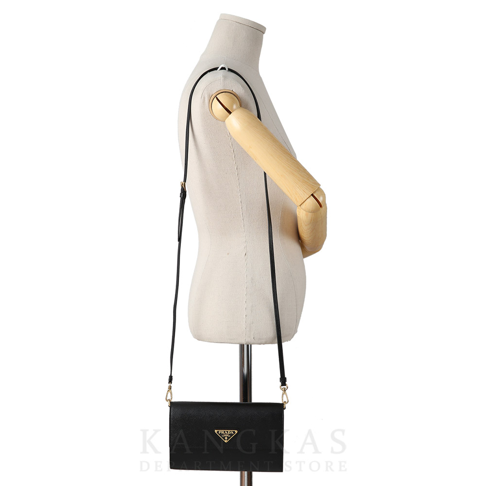 PRADA(USED)프라다 1MA022 사피아노 레더 WOC 블랙