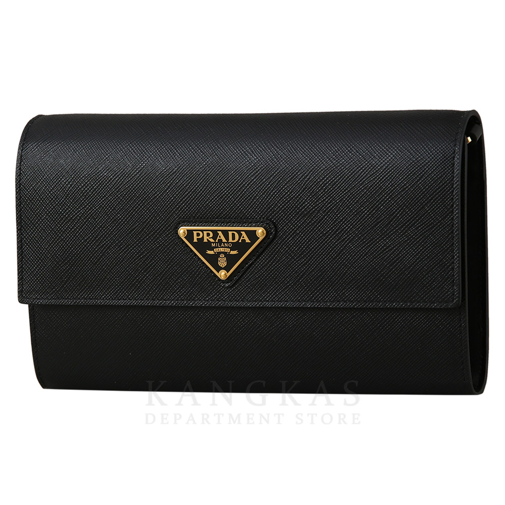 PRADA(USED)프라다 1MA022 사피아노 레더 WOC 블랙
