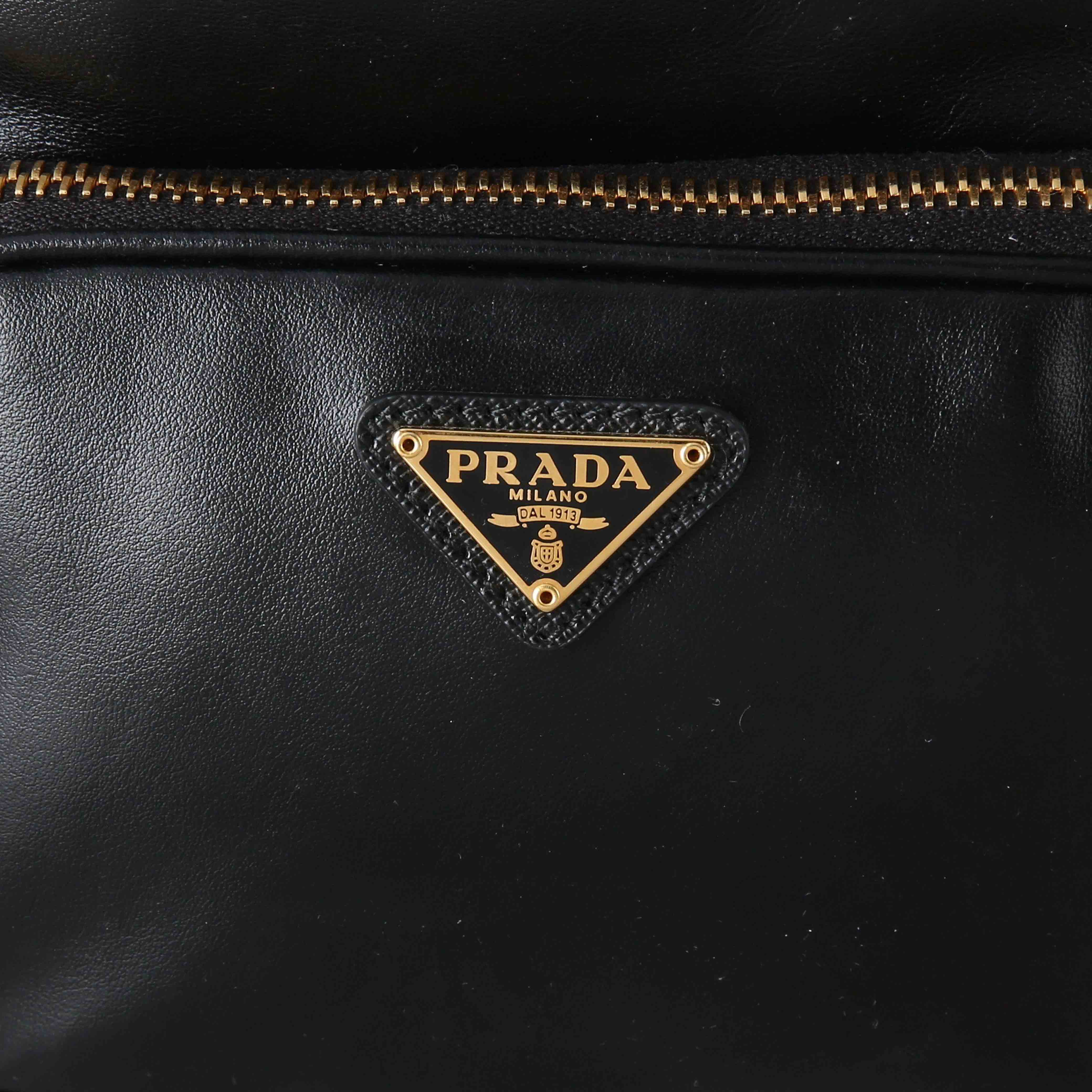PRADA(USED)프라다 1BH038 레더 듀엣 버킷백