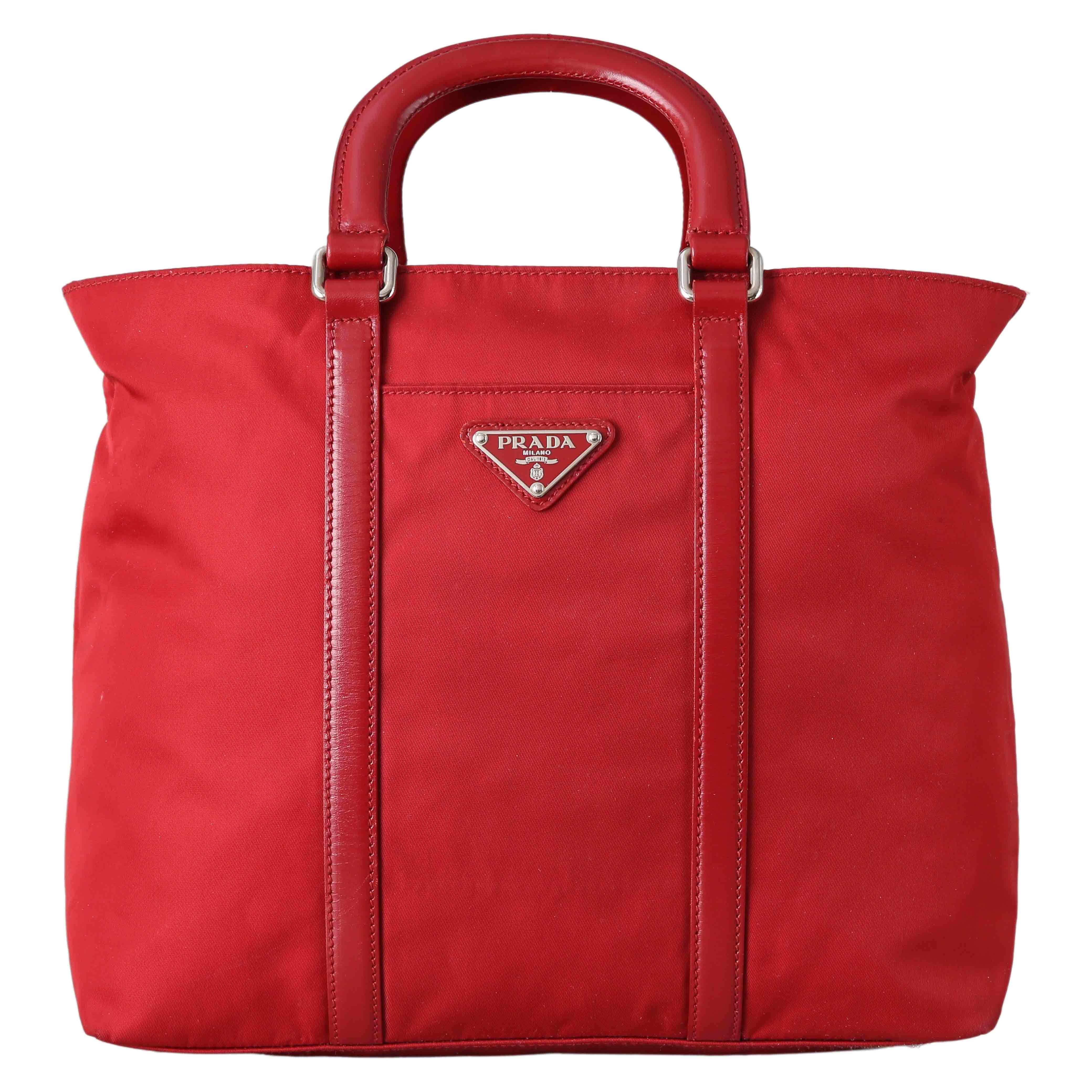 PRADA(USED)프라다 나일론 토트 겸 숄더백 레드