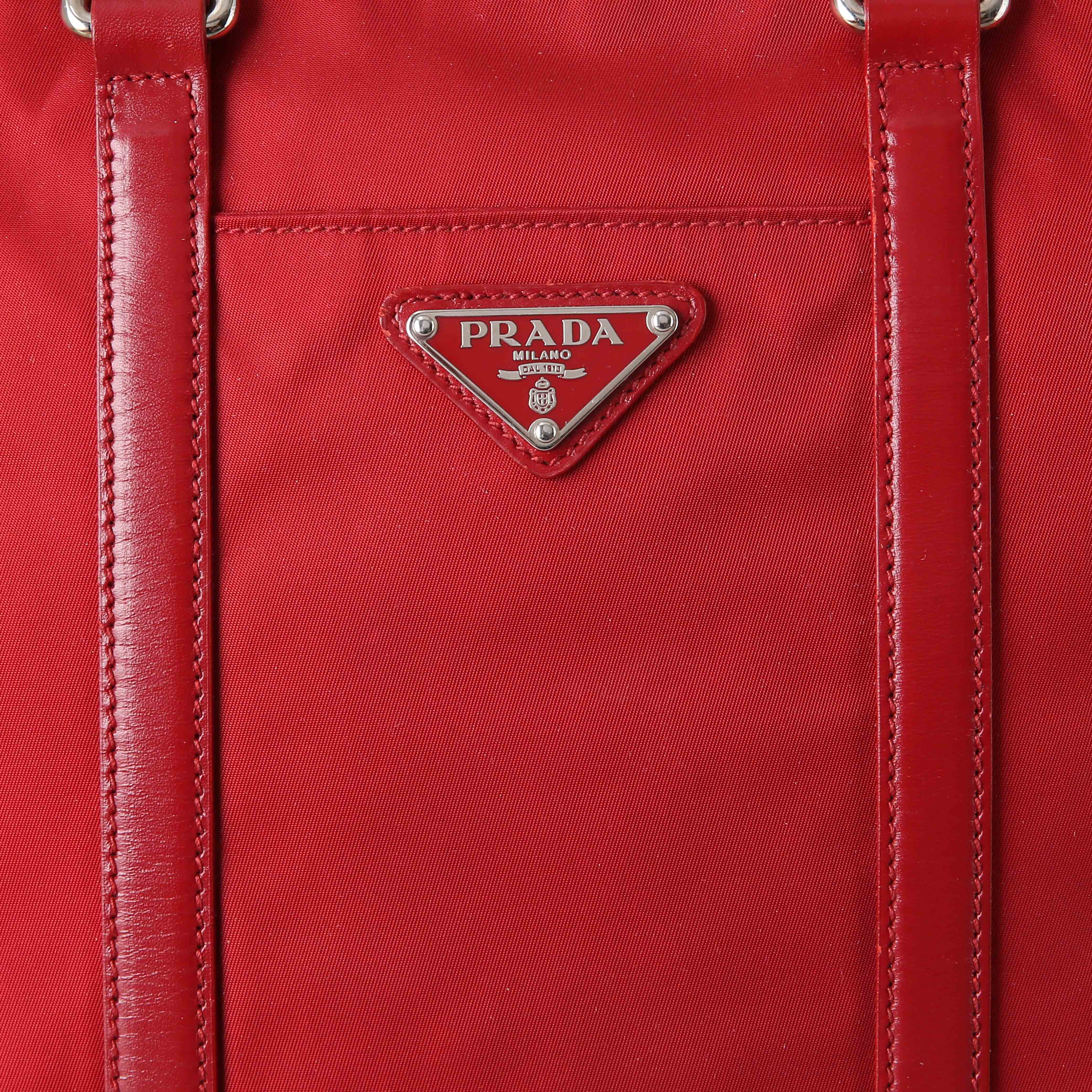 PRADA(USED)프라다 나일론 토트 겸 숄더백 레드