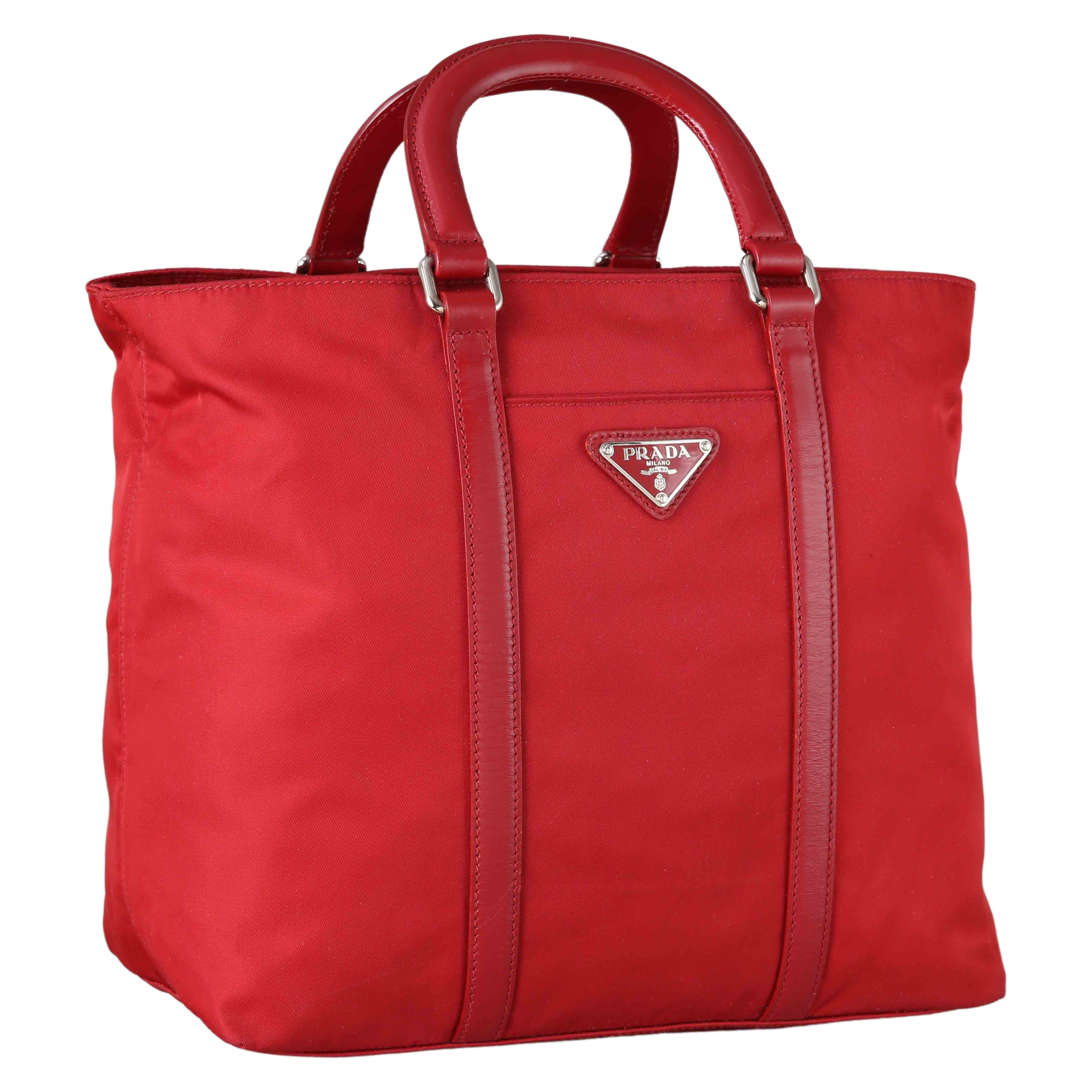 PRADA(USED)프라다 나일론 토트 겸 숄더백 레드