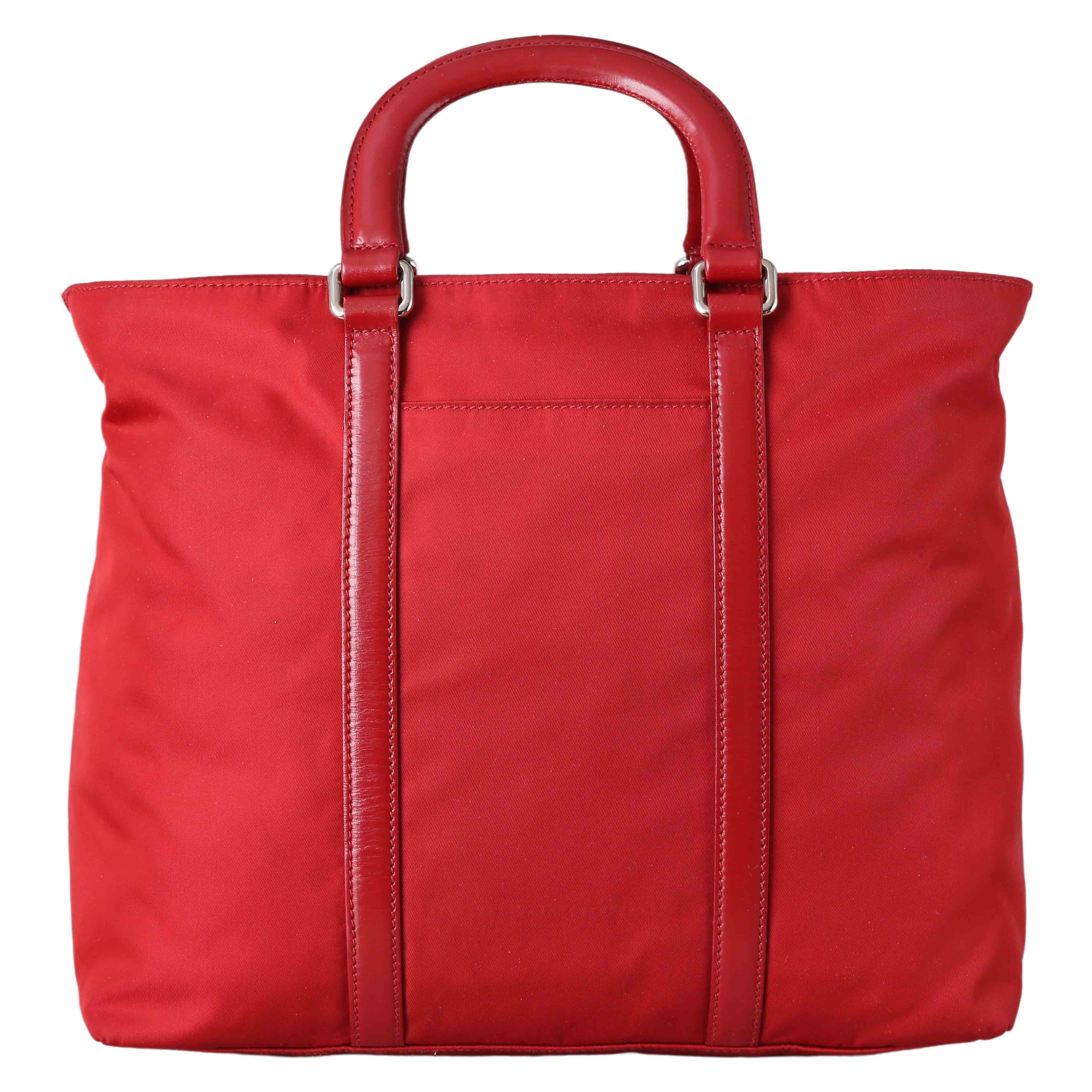 PRADA(USED)프라다 나일론 토트 겸 숄더백 레드