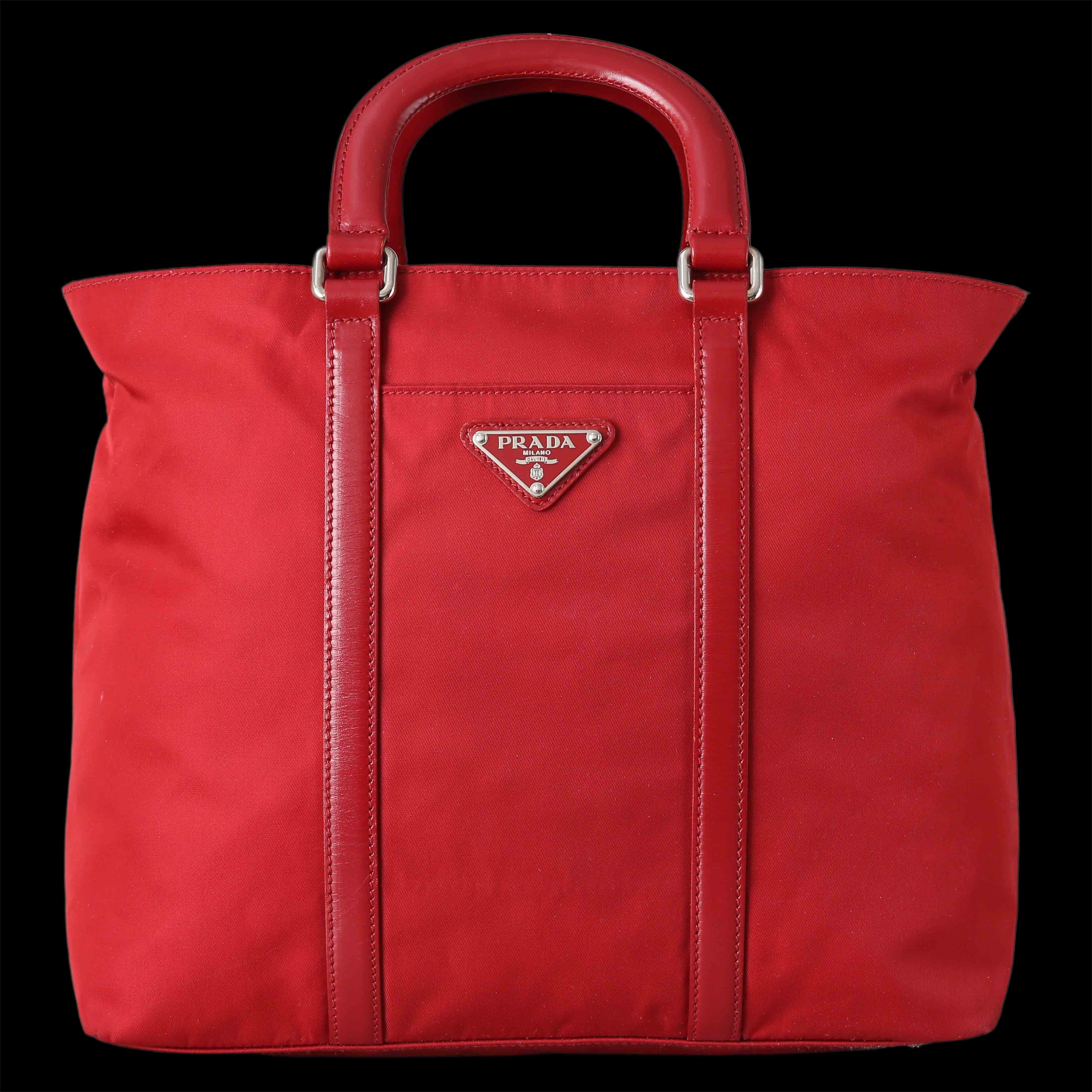 PRADA(USED)프라다 나일론 토트 겸 숄더백 레드