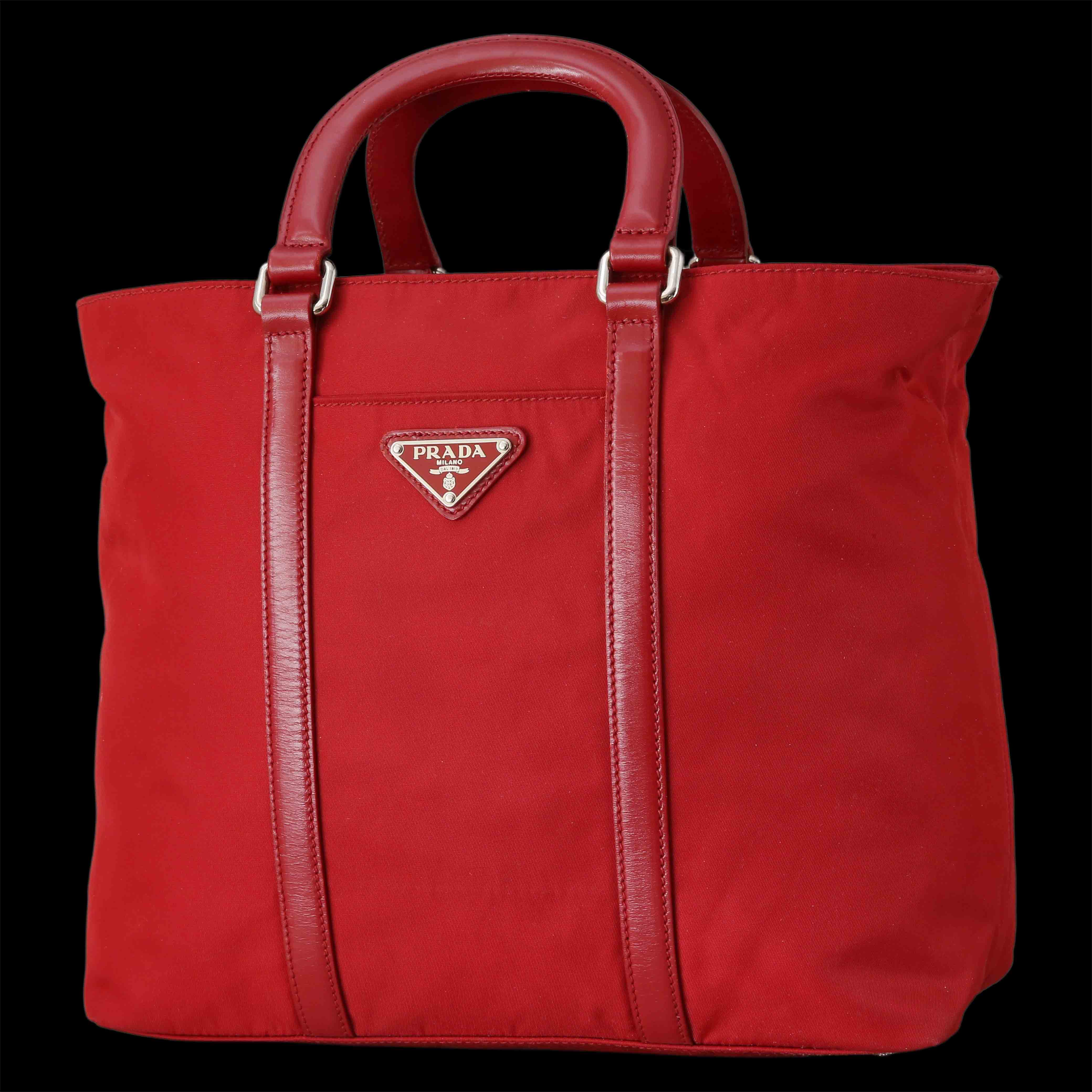 PRADA(USED)프라다 나일론 토트 겸 숄더백 레드