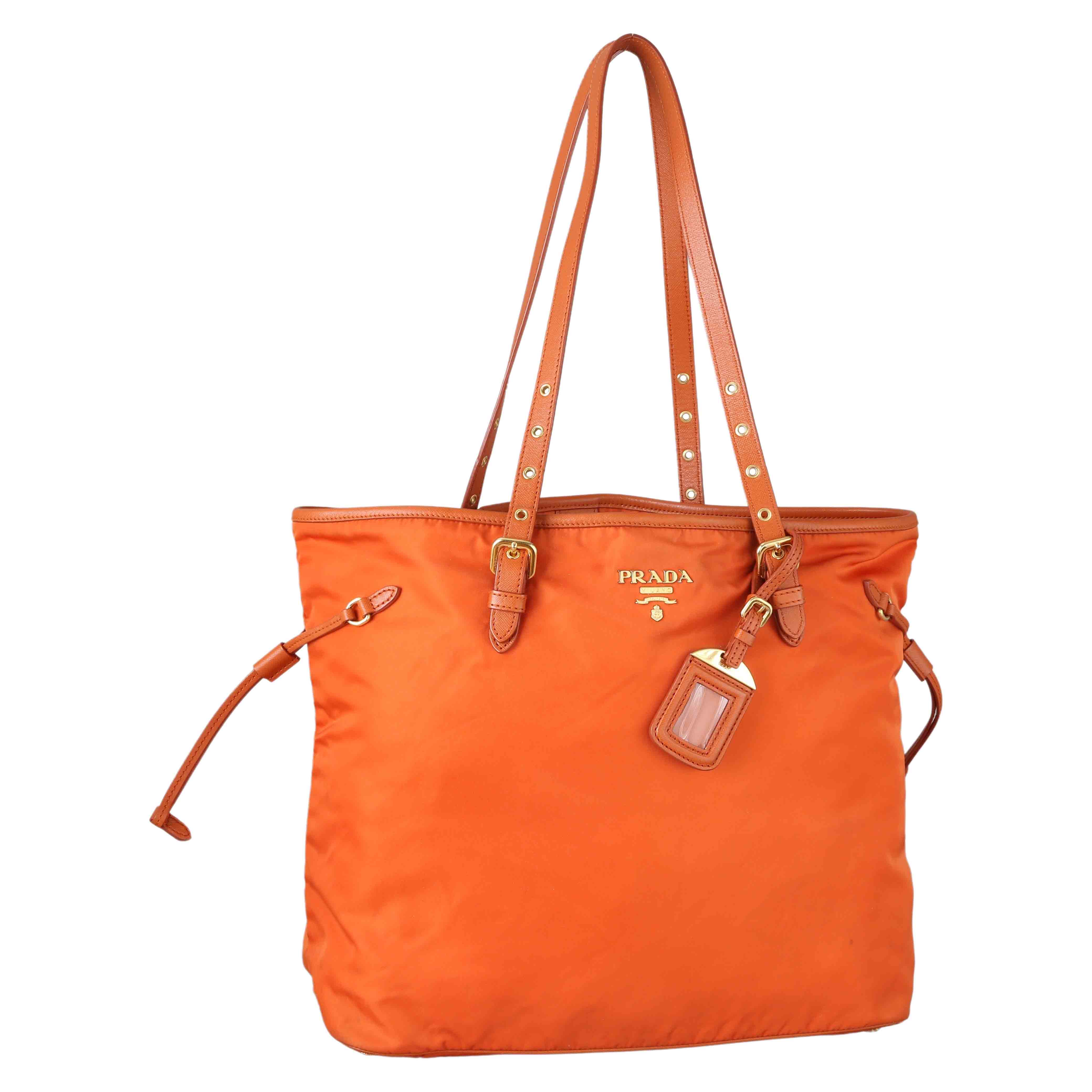 PRADA(USED)프라다 나일론 토트 겸 숄더백 오렌지