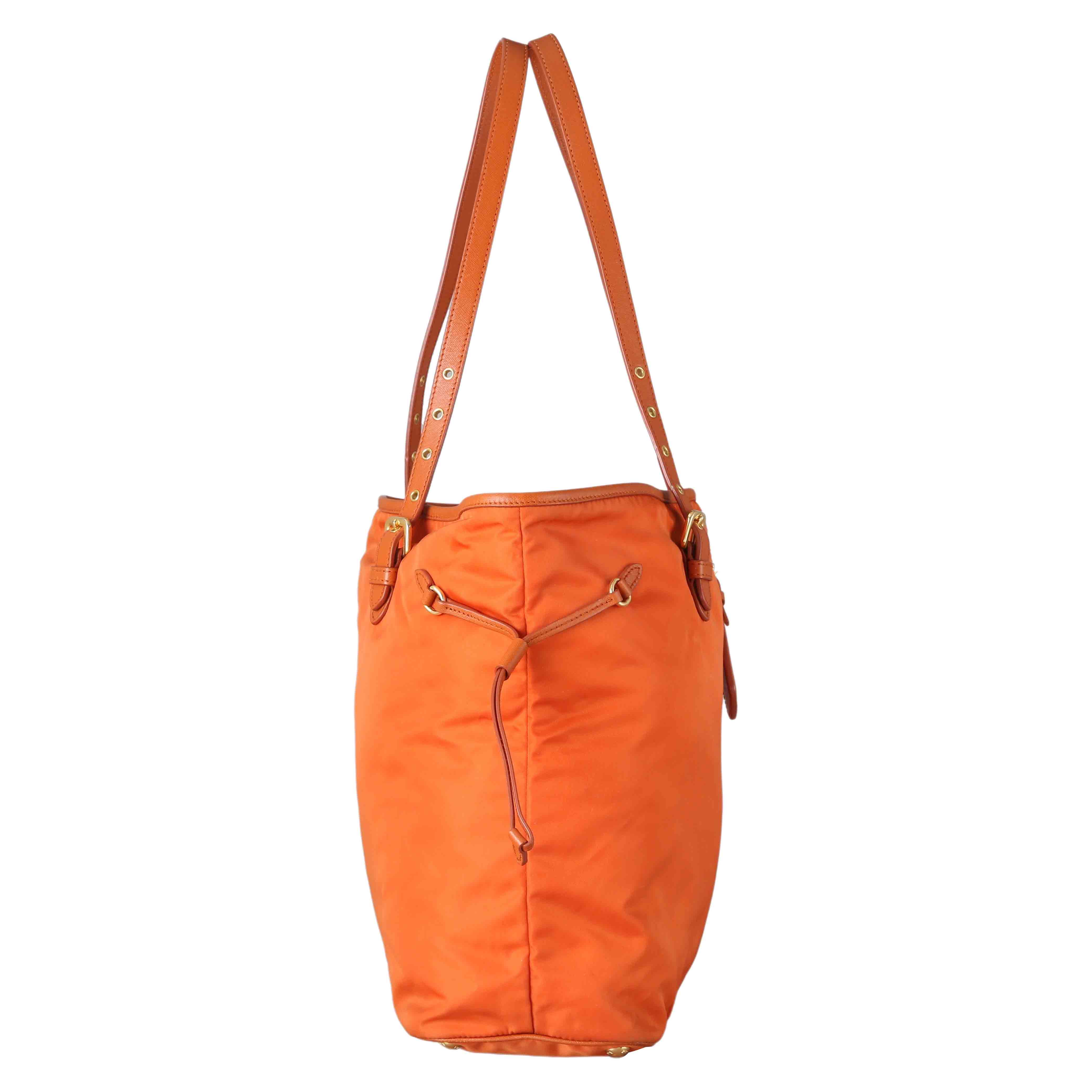 PRADA(USED)프라다 나일론 토트 겸 숄더백 오렌지