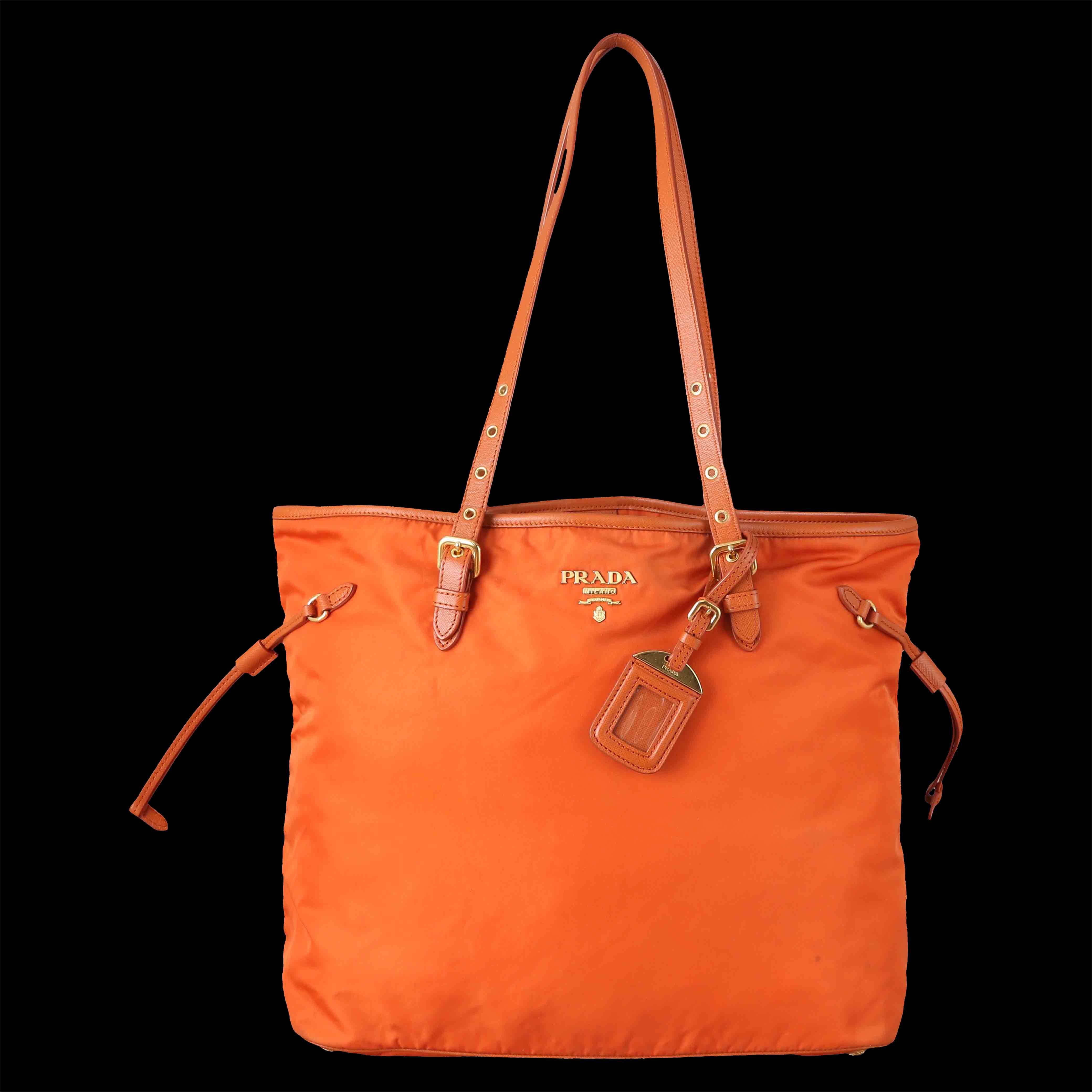 PRADA(USED)프라다 나일론 토트 겸 숄더백 오렌지