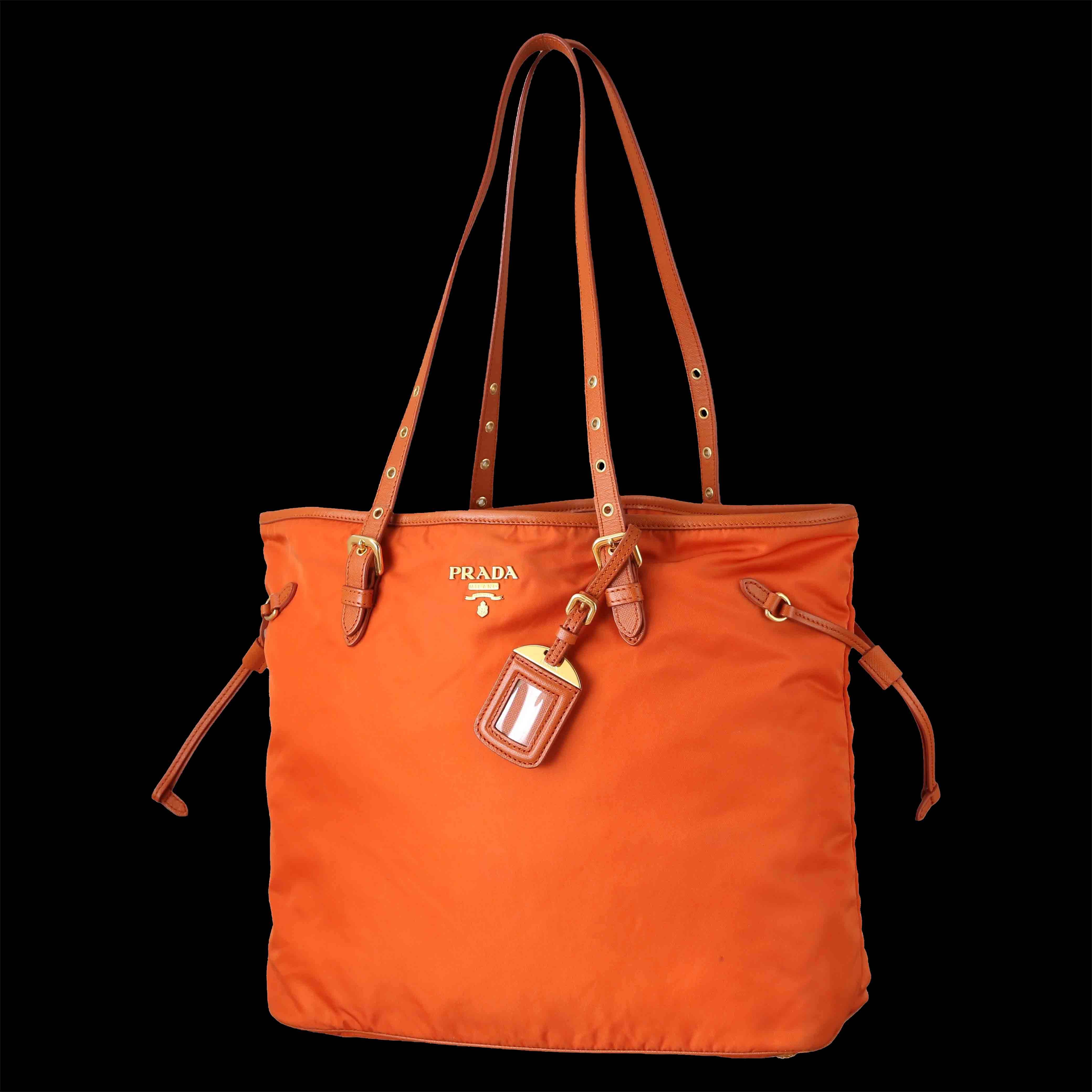 PRADA(USED)프라다 나일론 토트 겸 숄더백 오렌지