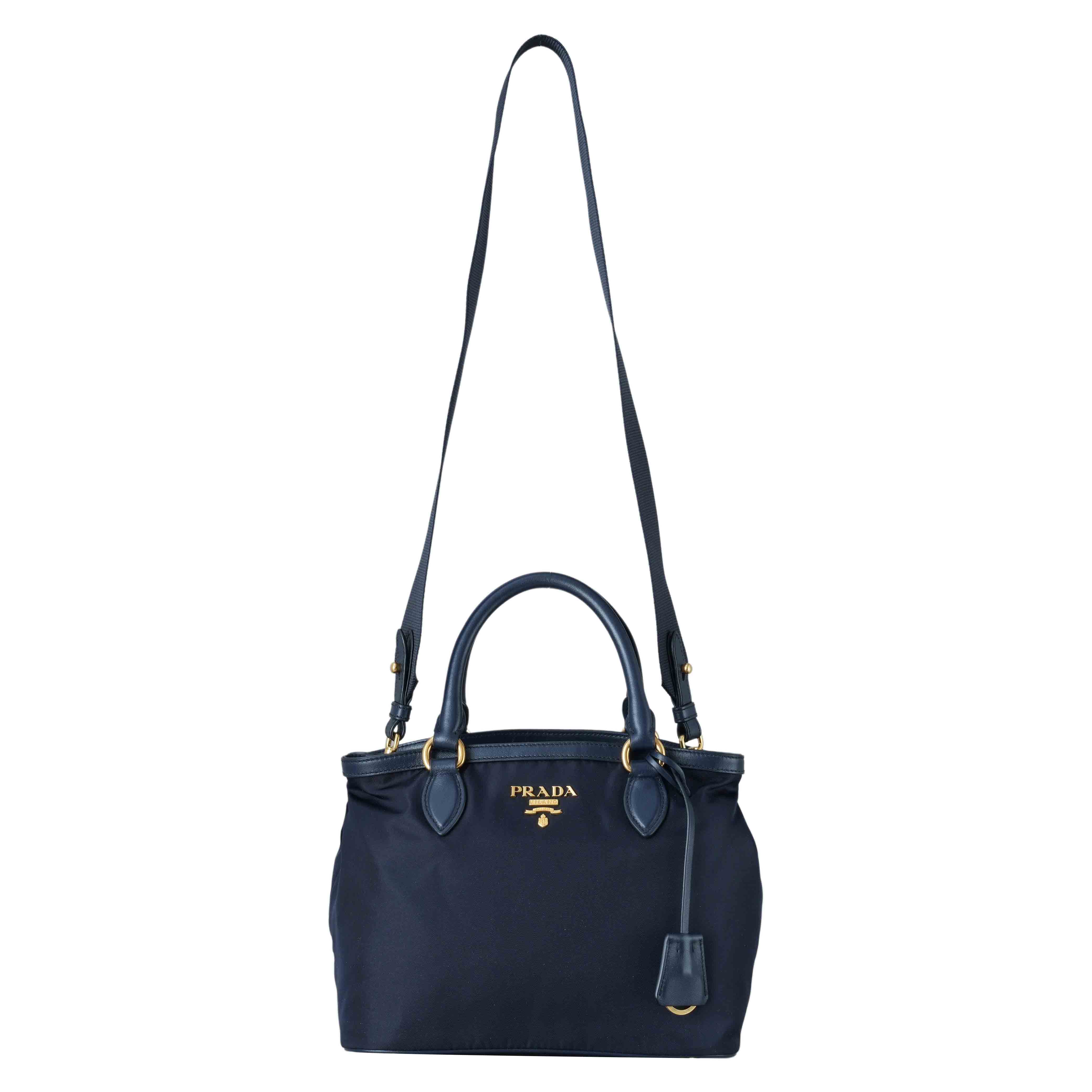 PRADA(USED)프라다 포코노 테수토 크로스백 네이비