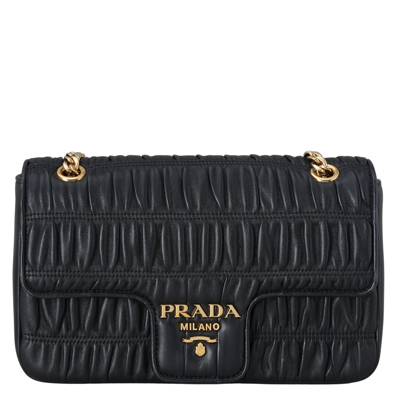 PRADA(USED)프라다 1BD235 나파 고프레 체인백