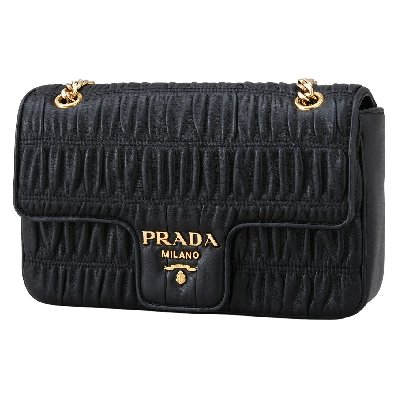 PRADA(USED)프라다 1BD235 나파 고프레 체인백