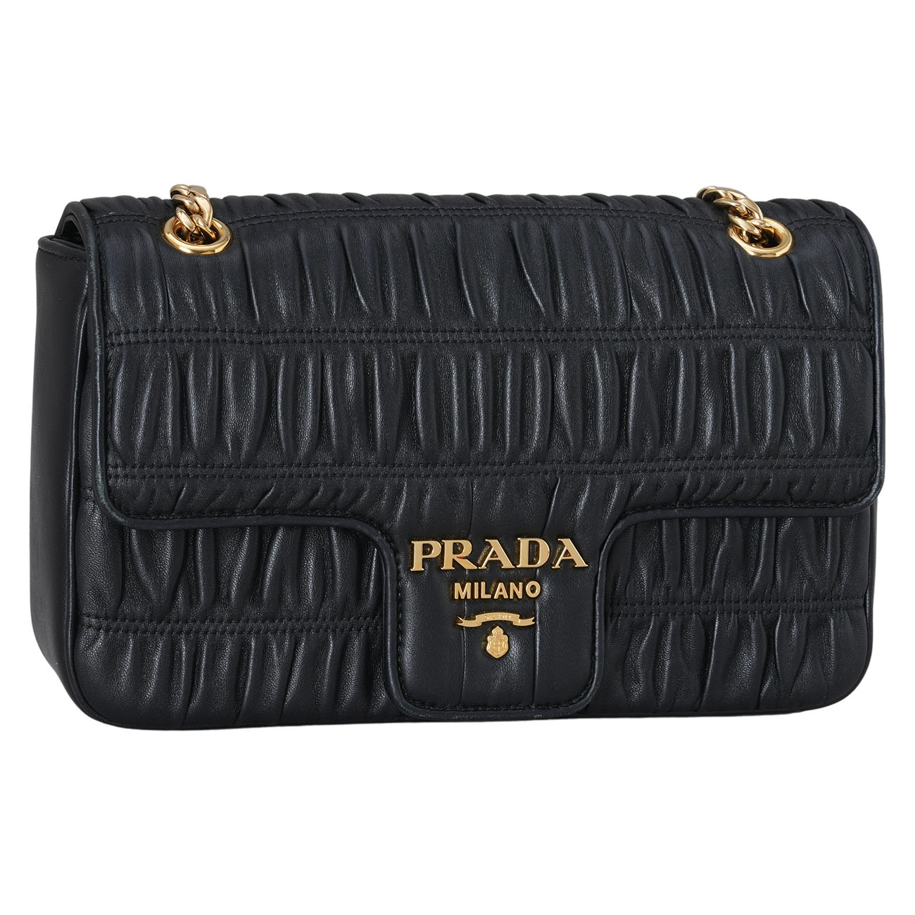 PRADA(USED)프라다 1BD235 나파 고프레 체인백