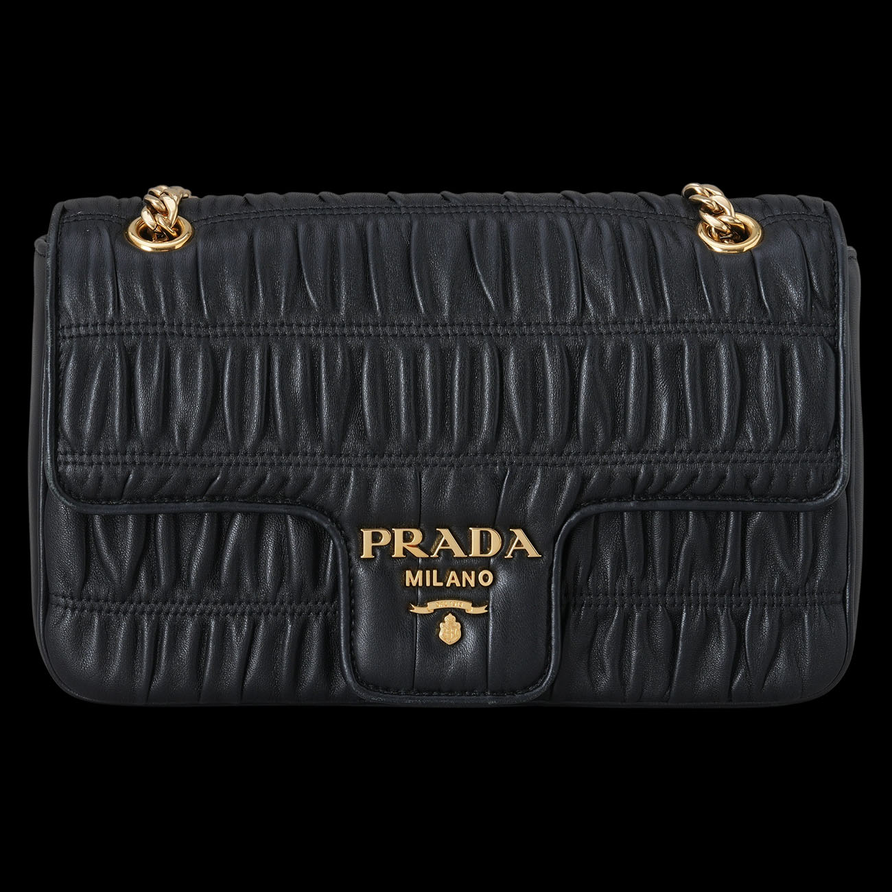 PRADA(USED)프라다 1BD235 나파 고프레 체인백