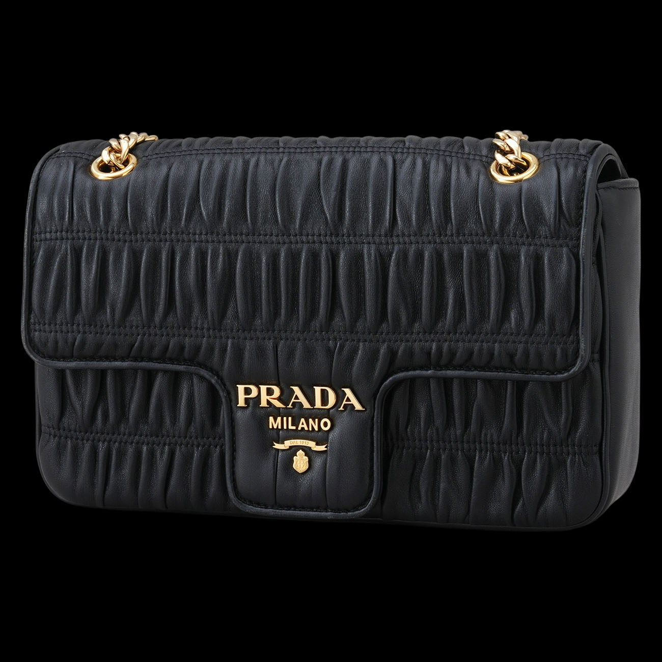 PRADA(USED)프라다 1BD235 나파 고프레 체인백