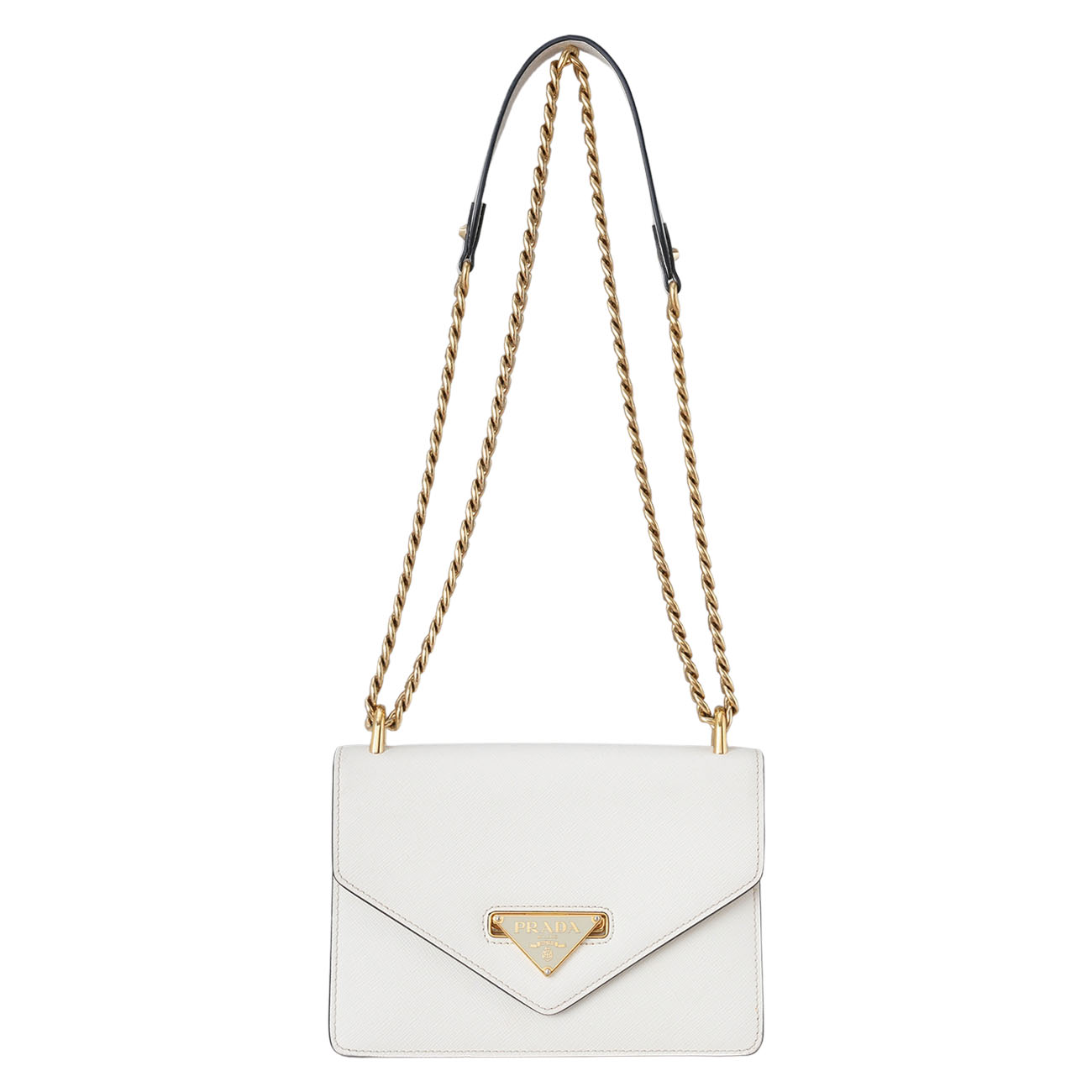 PRADA(USED)프라다 사피아노 삼각로고 체인 숄더백