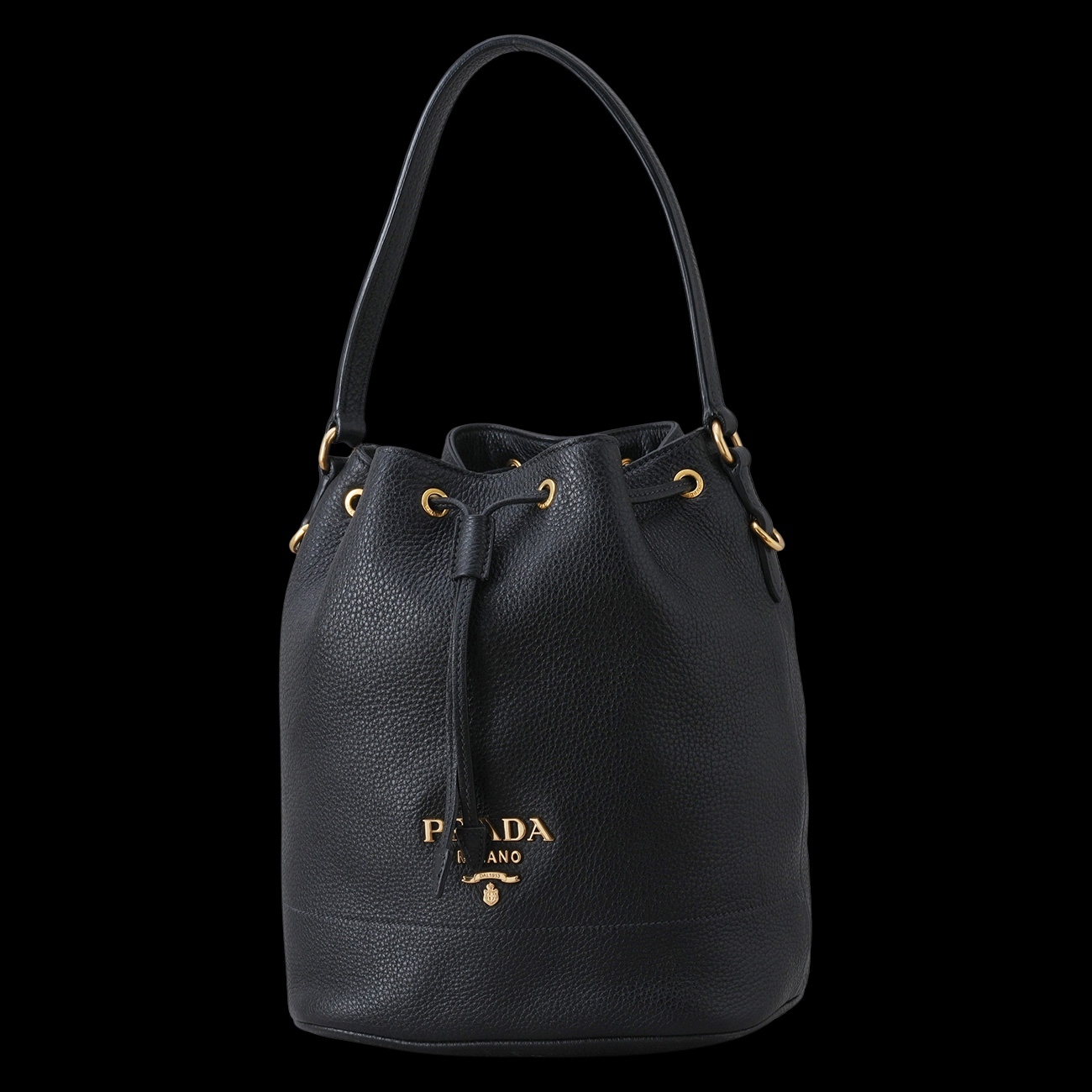 PRADA(USED)프라다 1BE018 비텔로 다이노 버킷백