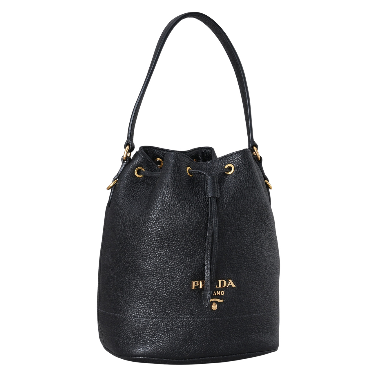 PRADA(USED)프라다 1BE018 비텔로 다이노 버킷백
