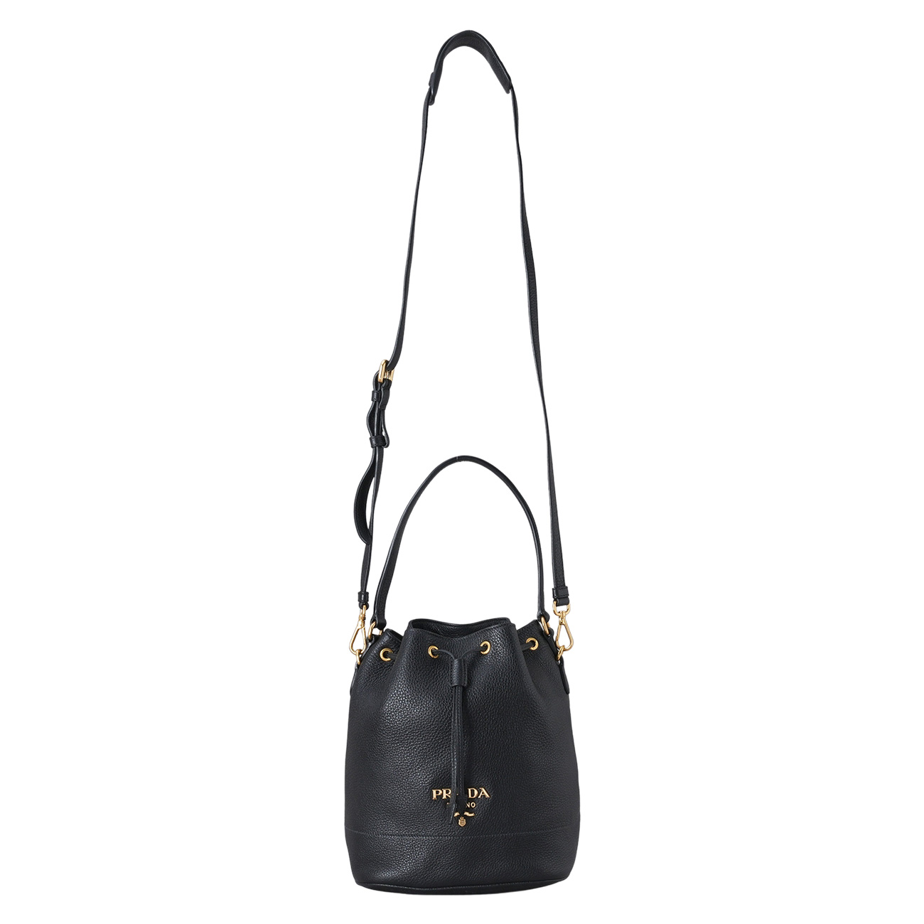 PRADA(USED)프라다 1BE018 비텔로 다이노 버킷백
