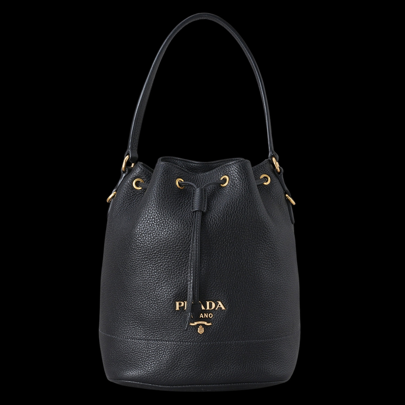 PRADA(USED)프라다 1BE018 비텔로 다이노 버킷백