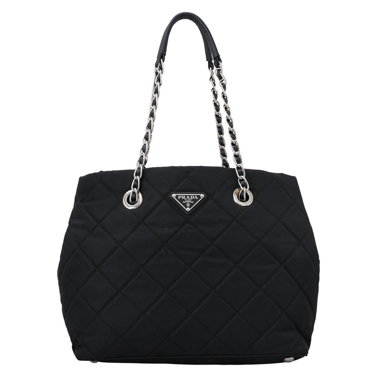 PRADA(USED)프라다 1BG740 나일론 퀼팅 체인 숄더백