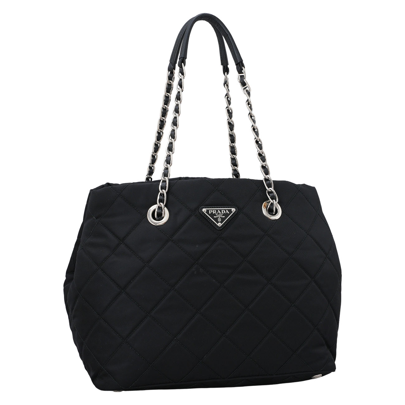 PRADA(USED)프라다 1BG740 나일론 퀼팅 체인 숄더백