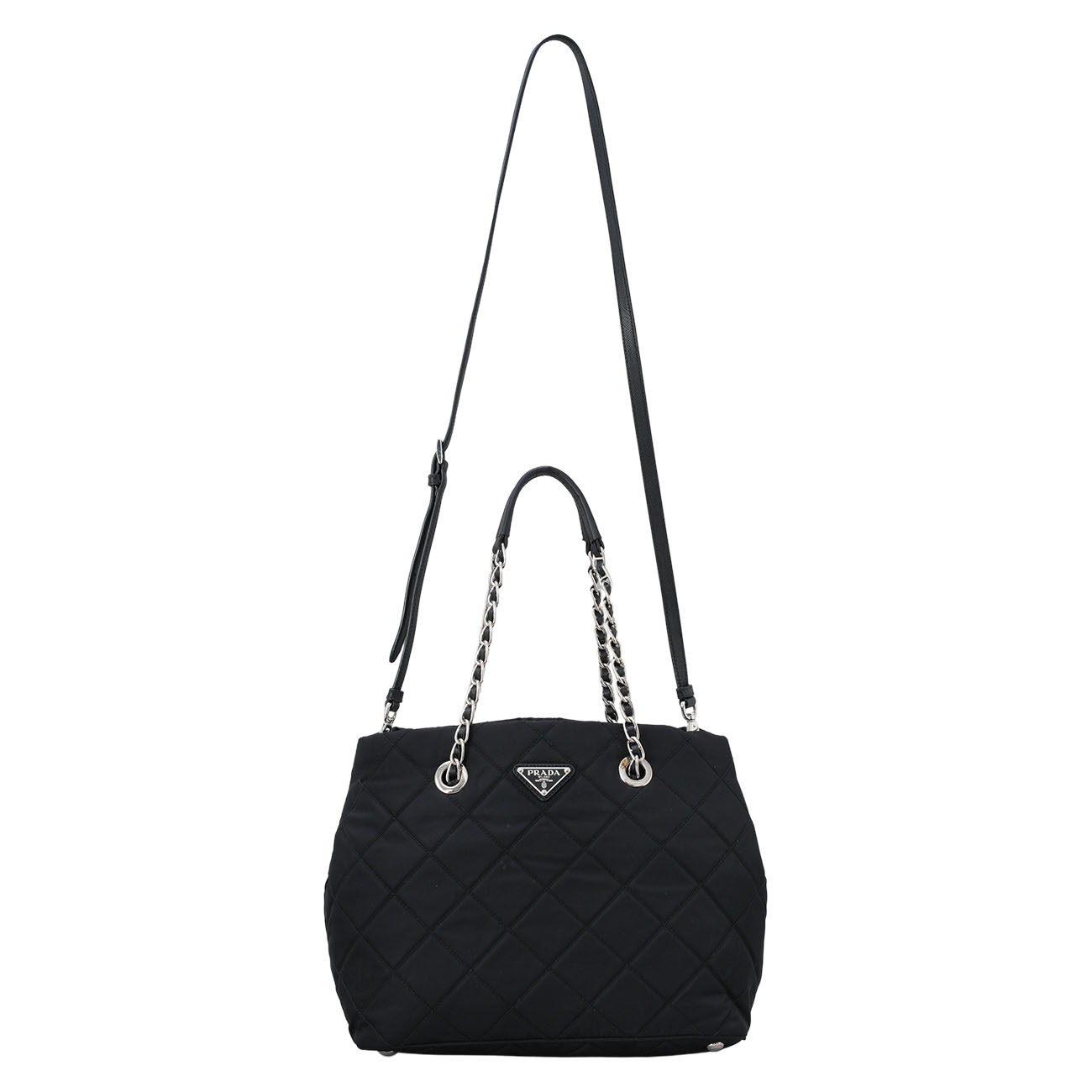 PRADA(USED)프라다 1BG740 나일론 퀼팅 체인 숄더백