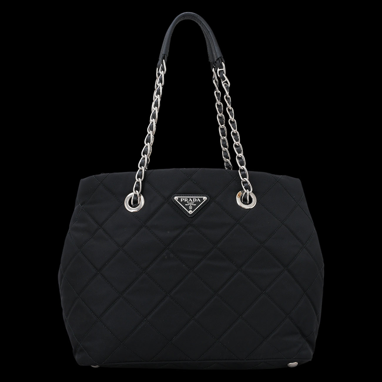 PRADA(USED)프라다 1BG740 나일론 퀼팅 체인 숄더백