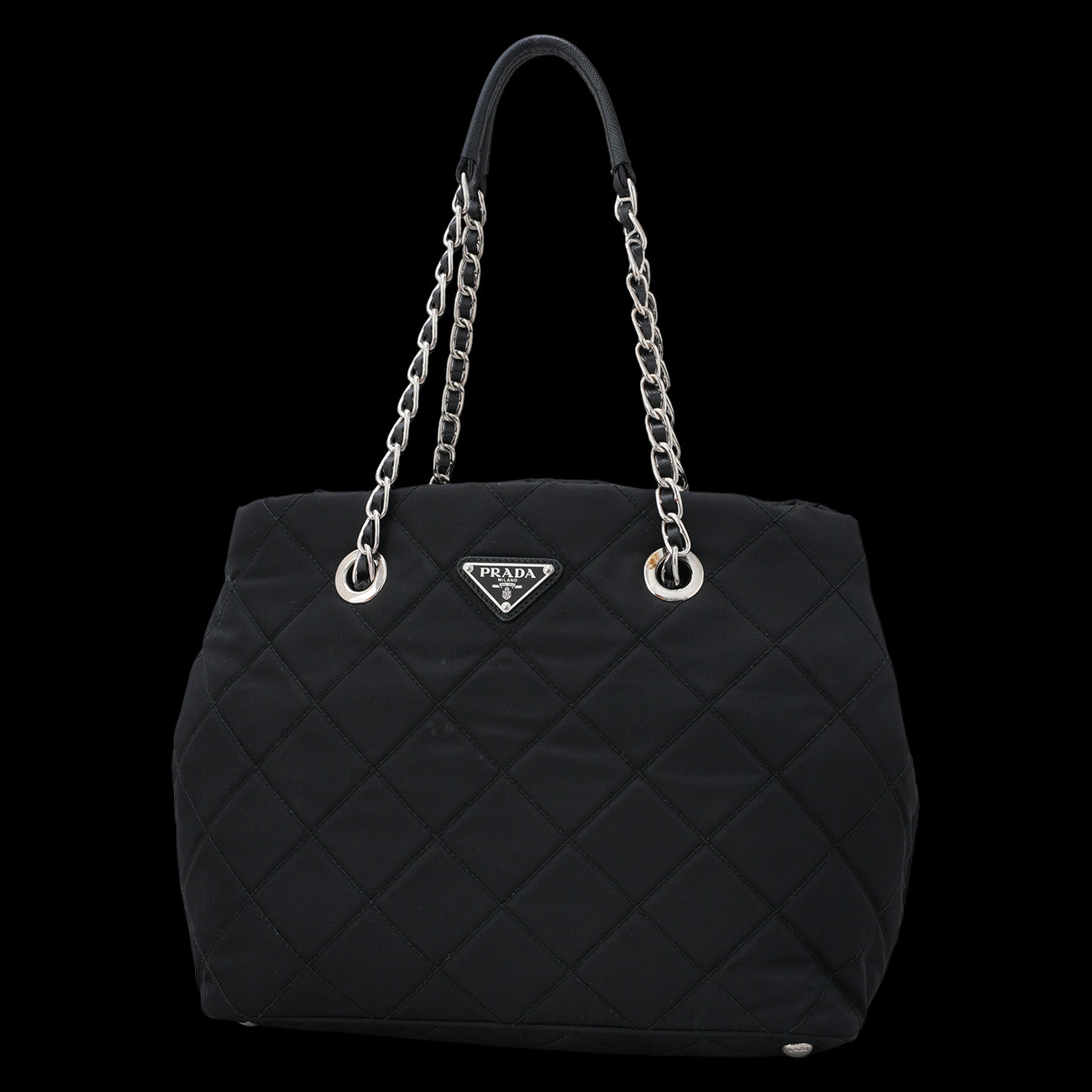 PRADA(USED)프라다 1BG740 나일론 퀼팅 체인 숄더백