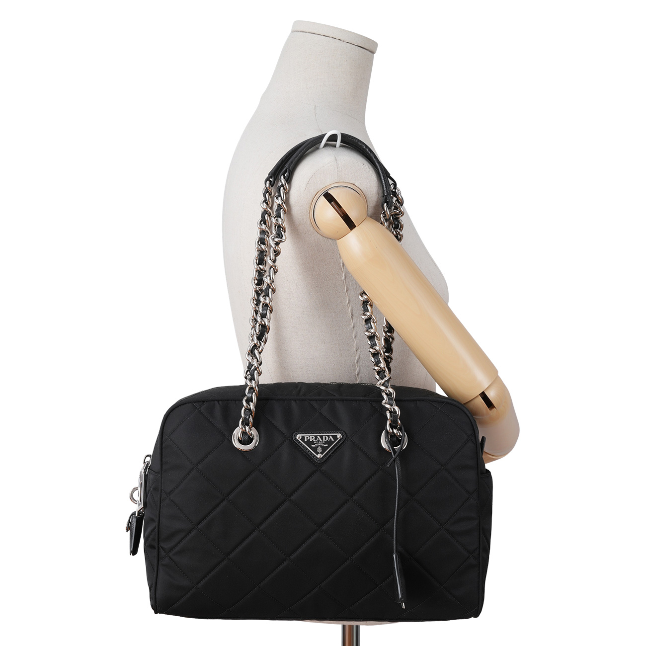PRADA(USED)프라다 1BB903 포코노 퀼팅 체인 숄더백