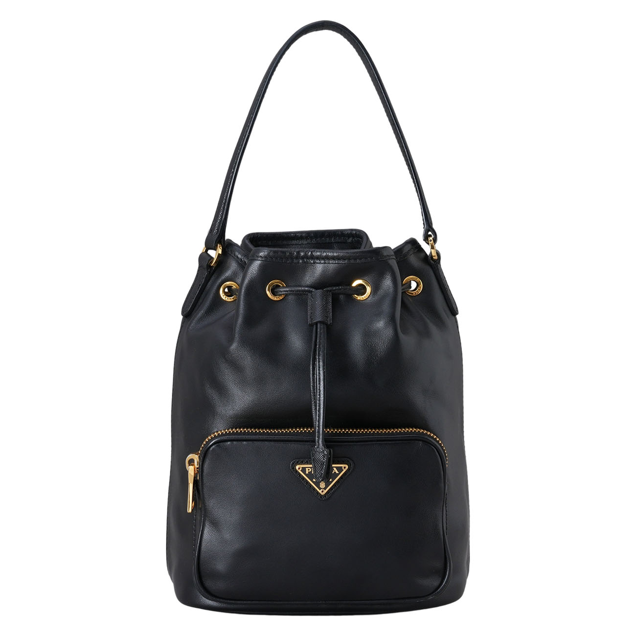 PRADA(USED)프라다 1BH038 레더 버킷백