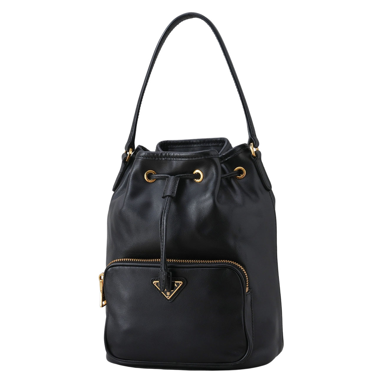PRADA(USED)프라다 1BH038 레더 버킷백