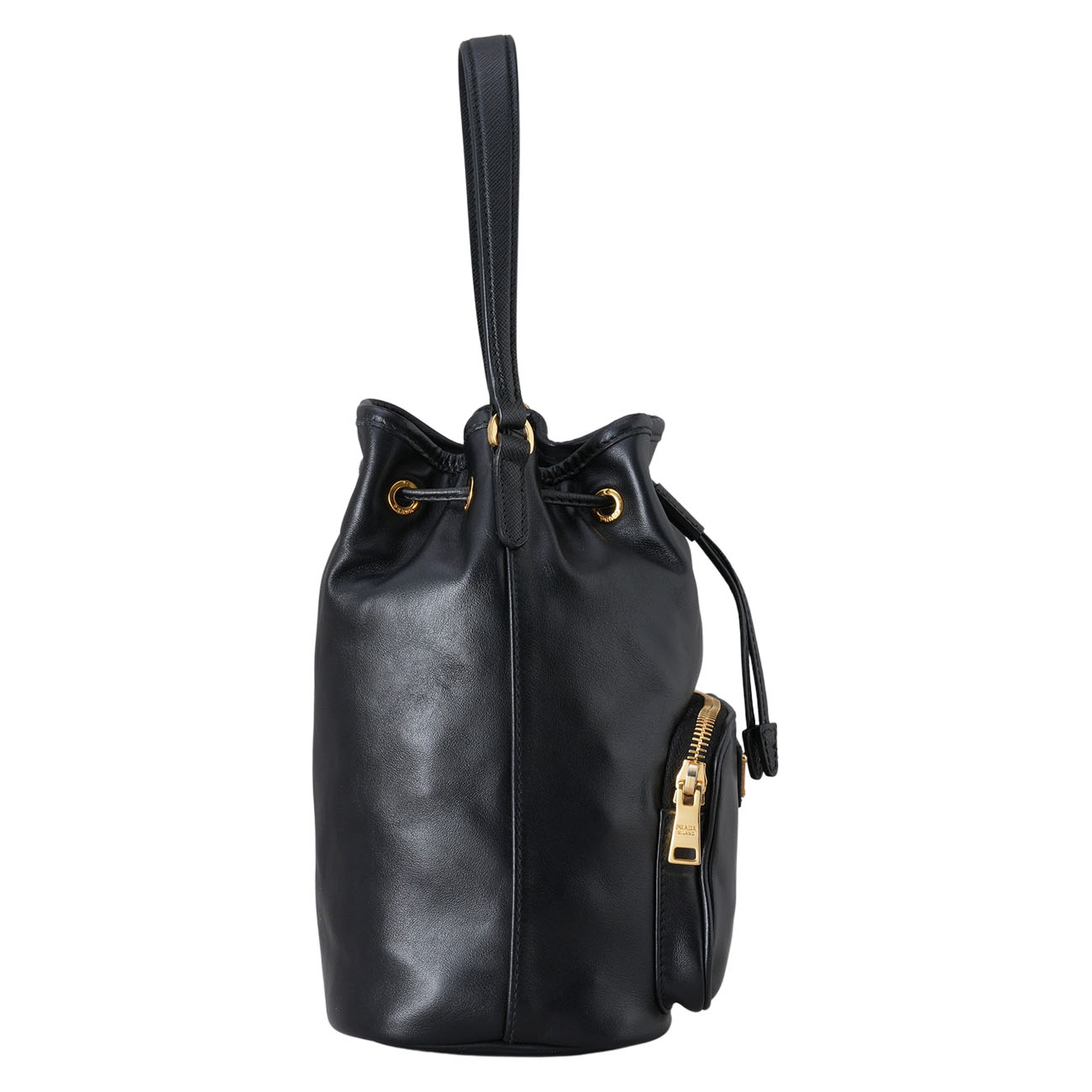 PRADA(USED)프라다 1BH038 레더 버킷백