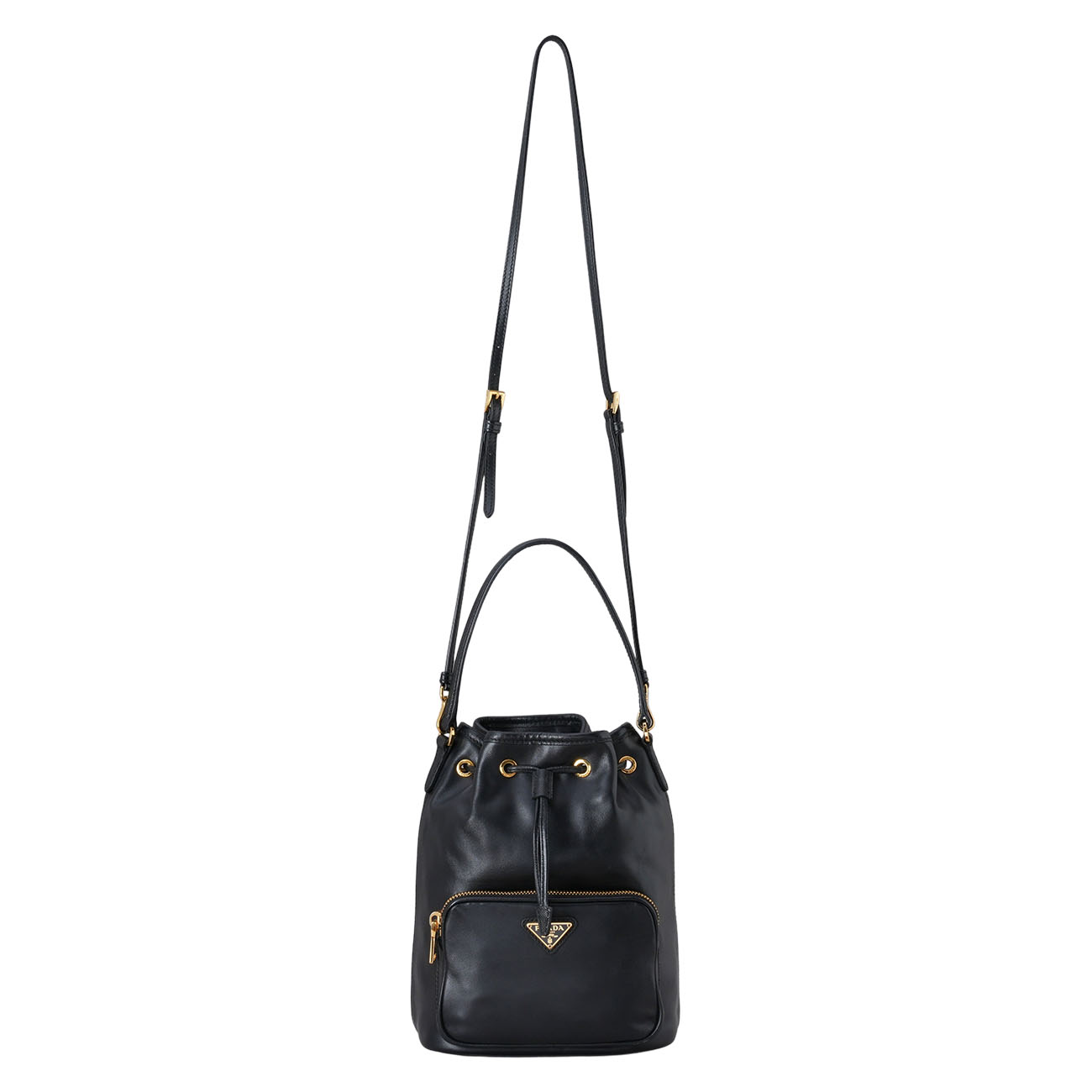 PRADA(USED)프라다 1BH038 레더 버킷백