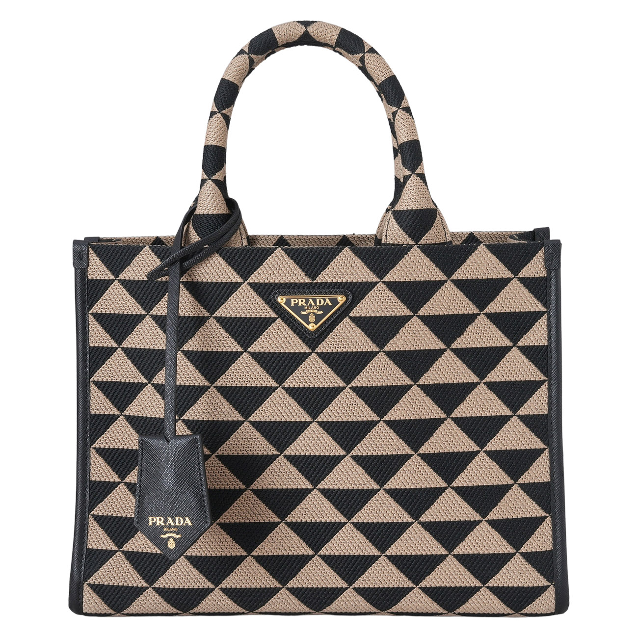 PRADA(USED)프라다 1BA354 심볼 자카드 토트백