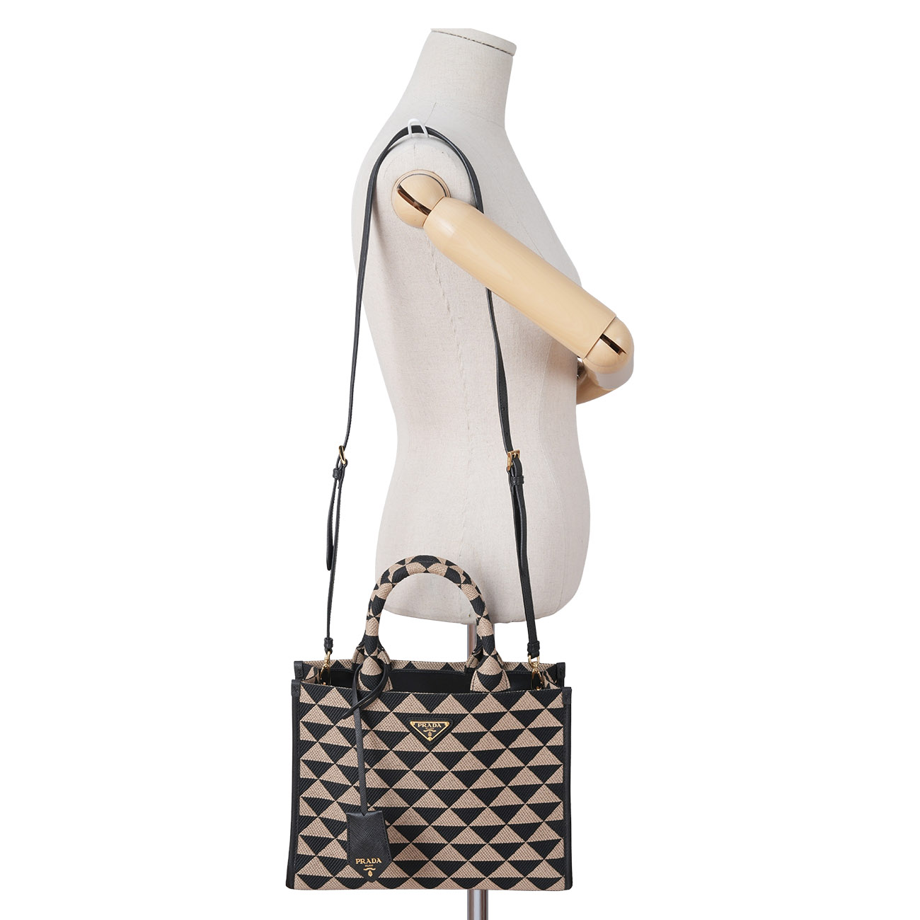 PRADA(USED)프라다 1BA354 심볼 자카드 토트백
