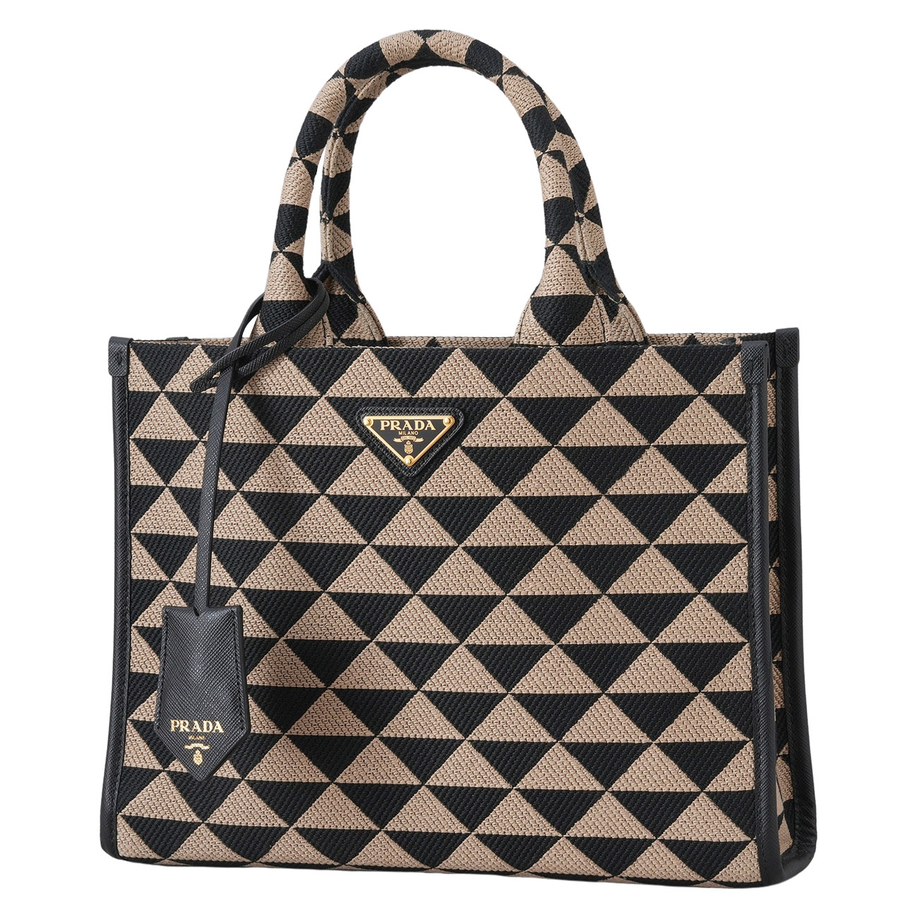 PRADA(USED)프라다 1BA354 심볼 자카드 토트백